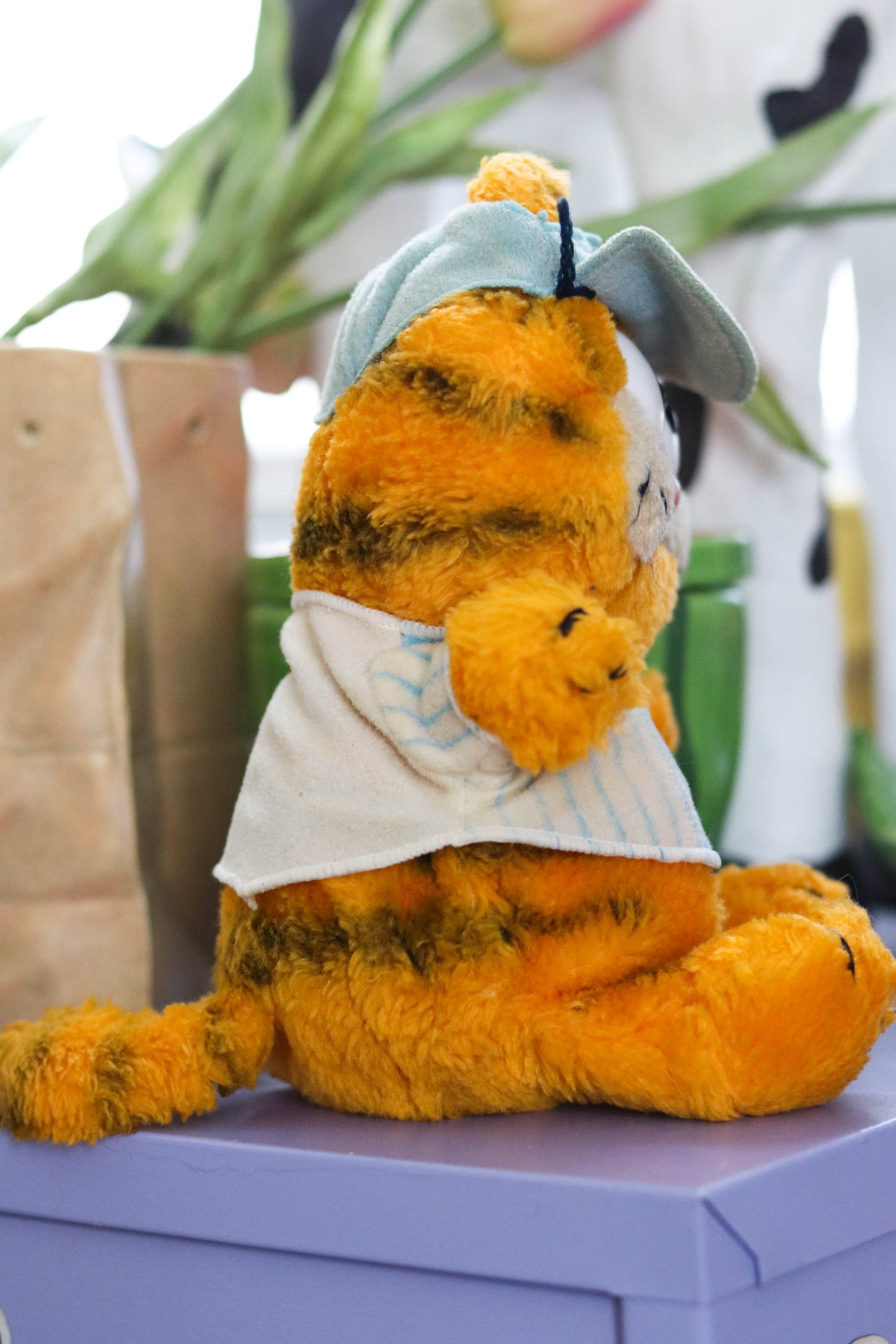 Vintage 80s Baseball Garfield Plush