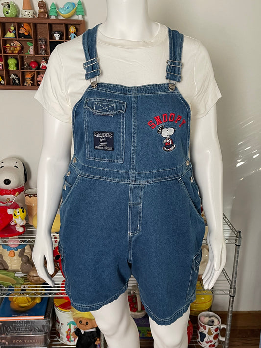 Vintage Snoopy Denim Overalls sz 14/16w