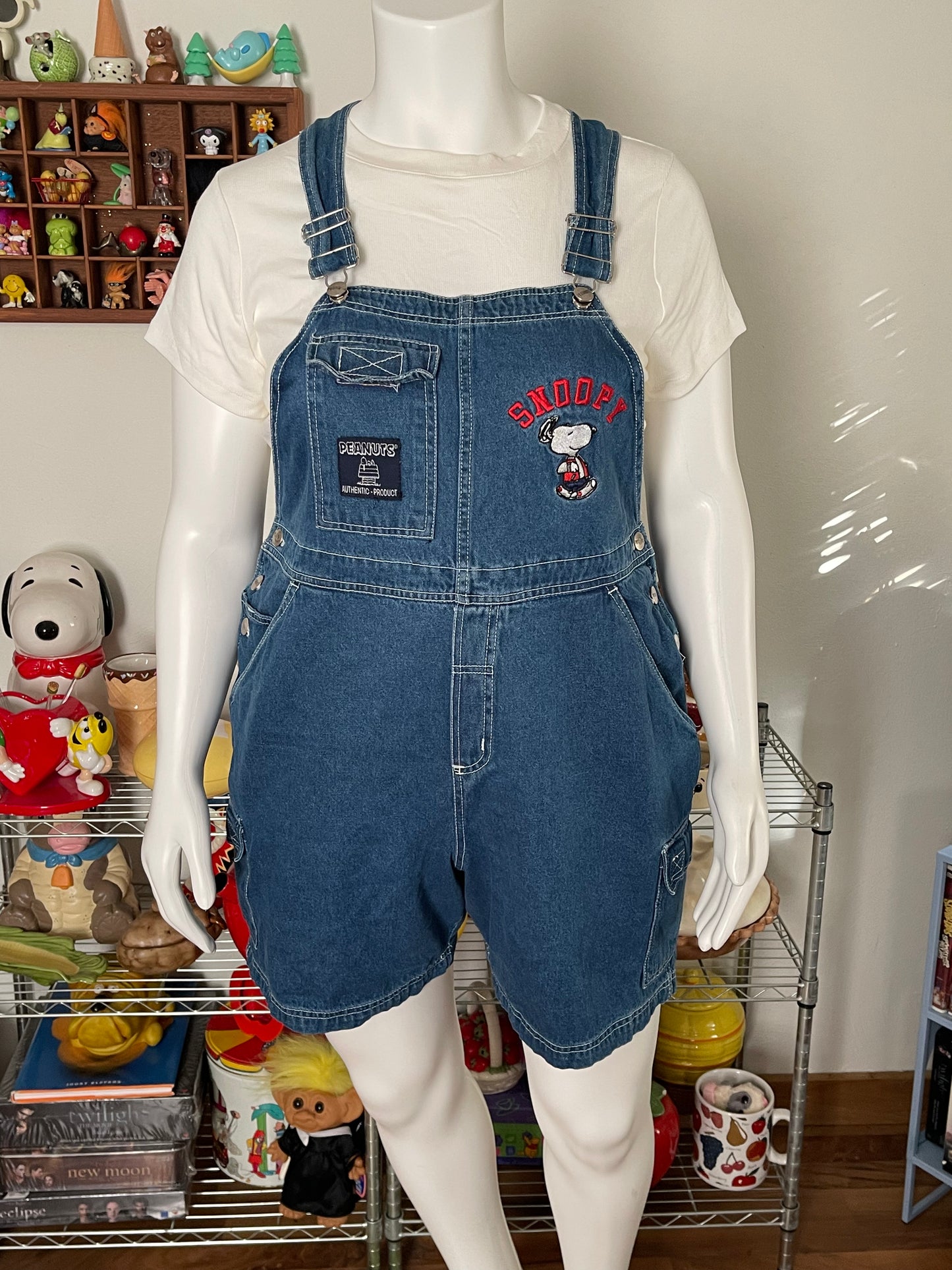 Vintage Snoopy Denim Overalls sz 14/16w