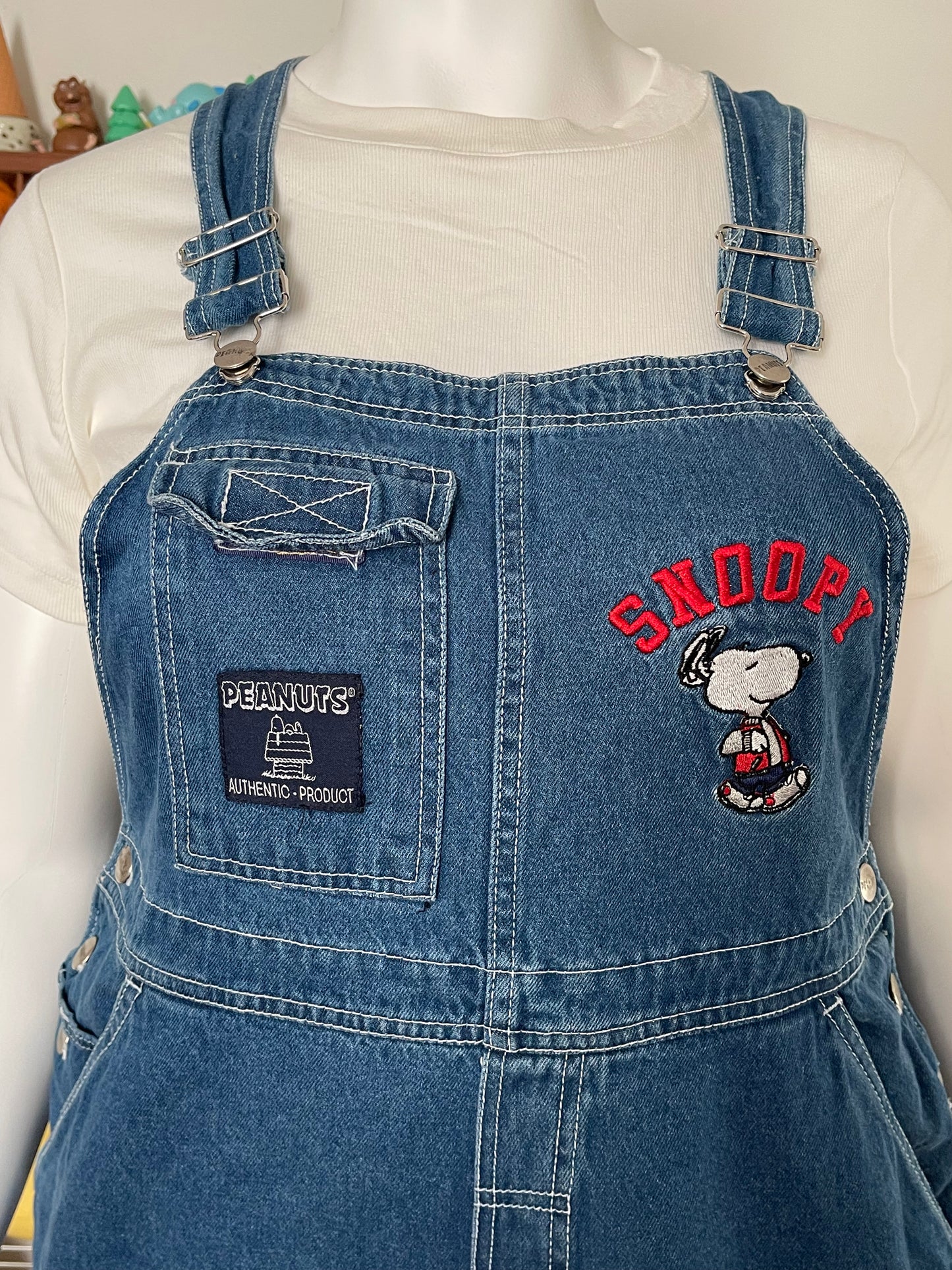 Vintage Snoopy Denim Overalls sz 14/16w