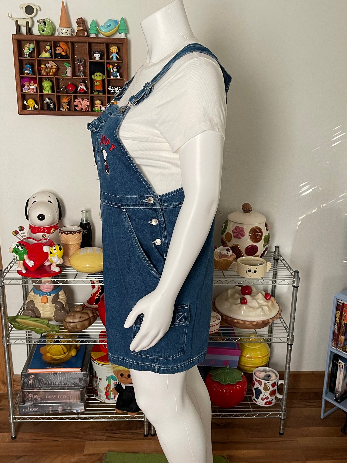 Vintage Snoopy Denim Overalls sz 14/16w