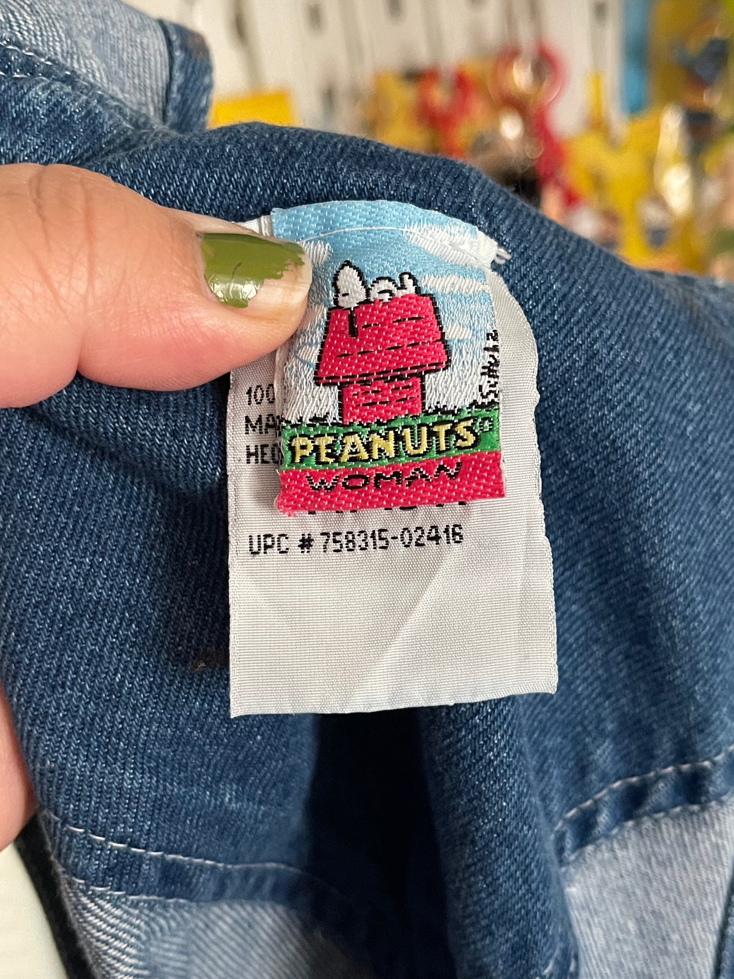 Vintage Snoopy Denim Overalls sz 14/16w