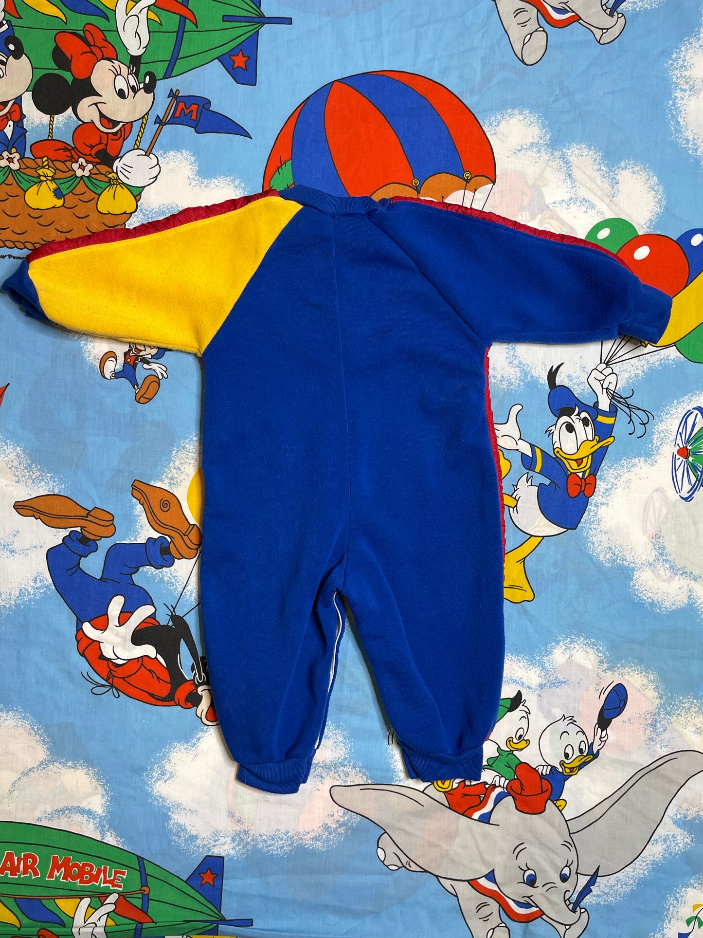Vintage Colorful Multi-Color Patchwork Dog Baby / Toddler Onesie