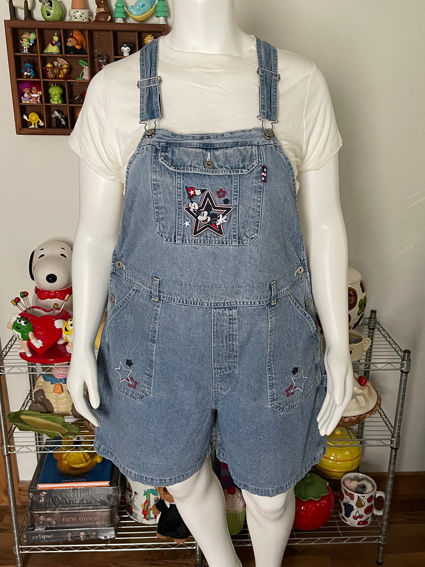 2000s Mickey Mouse plus size denim overalls sz 20W