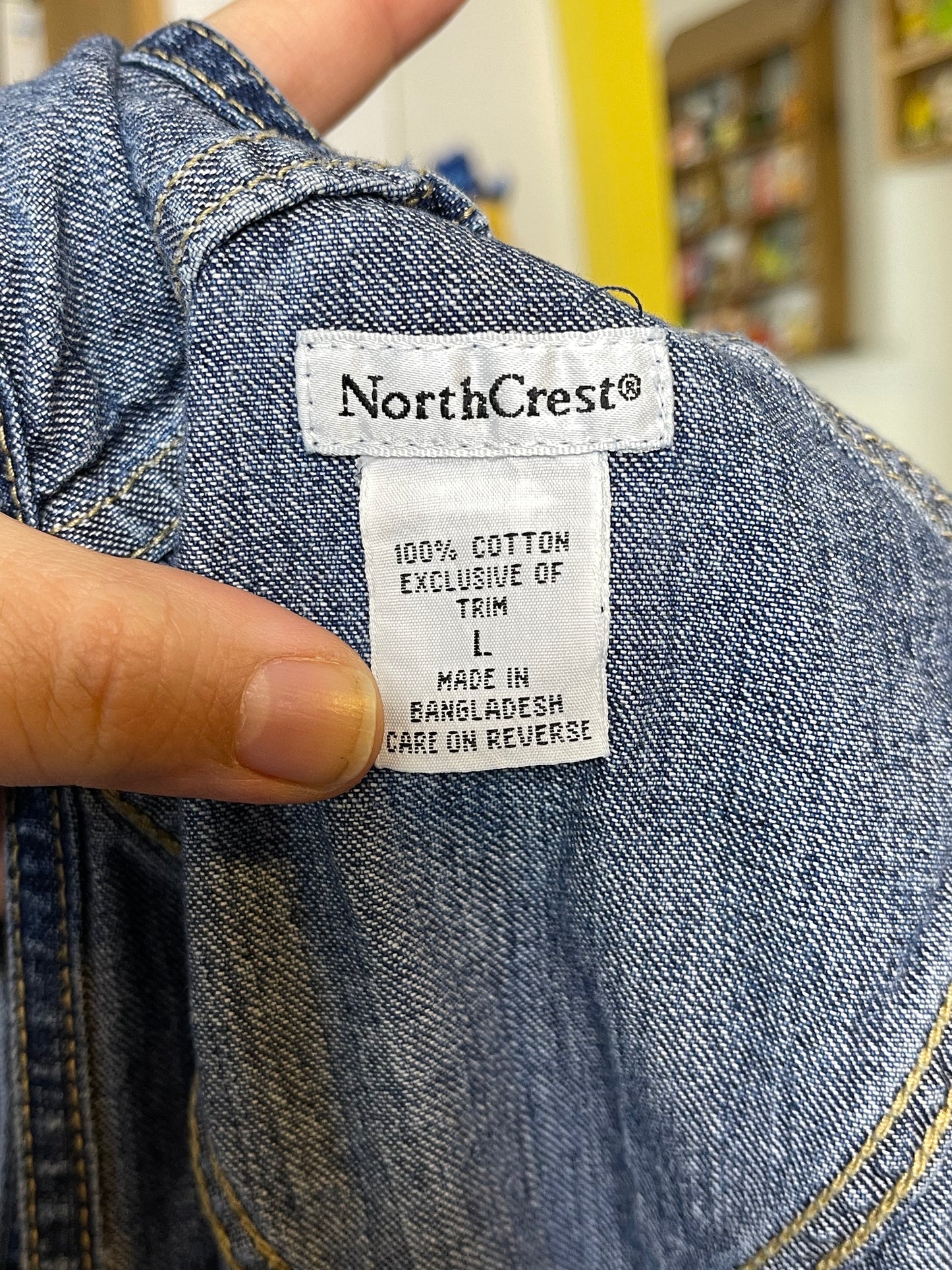 2000s NorthCrest Dark Wash Denim Overalls Sz L