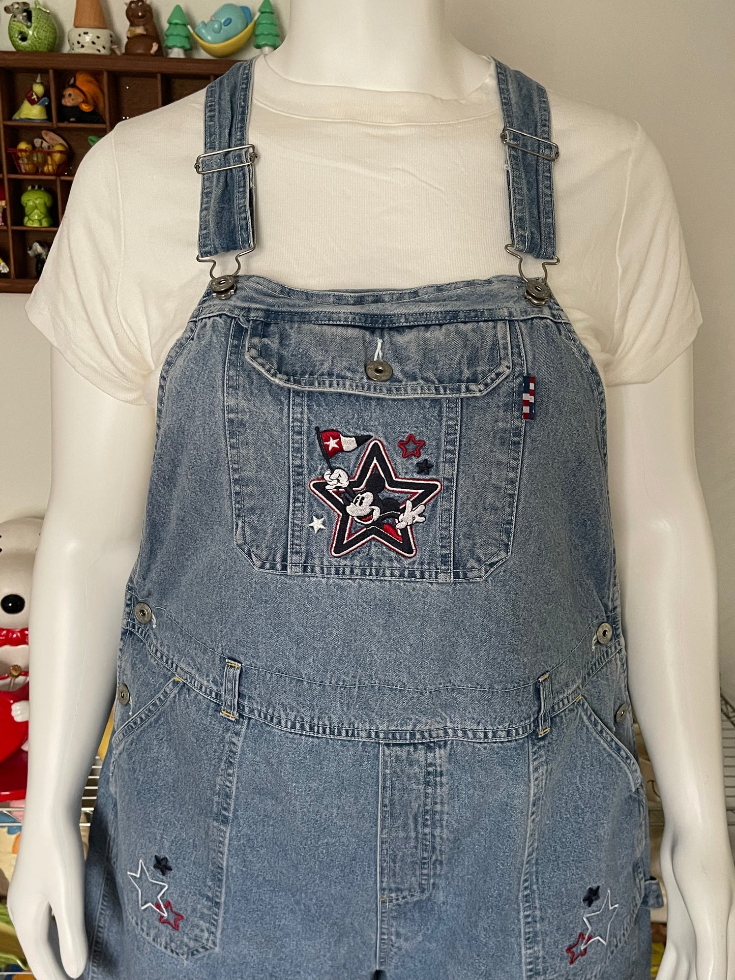 2000s Mickey Mouse plus size denim overalls sz 20W