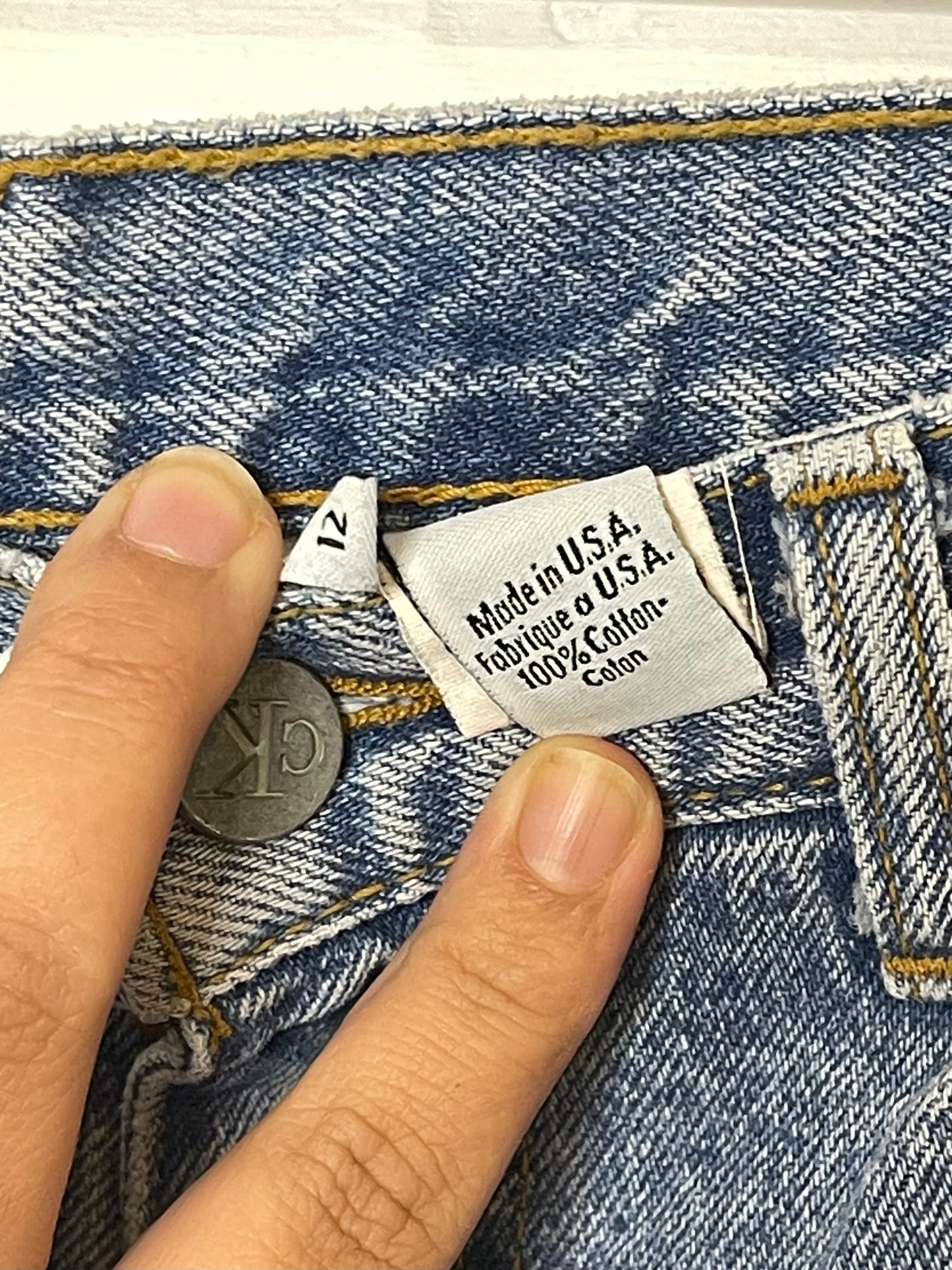 Vintage Calvin Klein Light Wash Denim Jeans Sz 12 28in