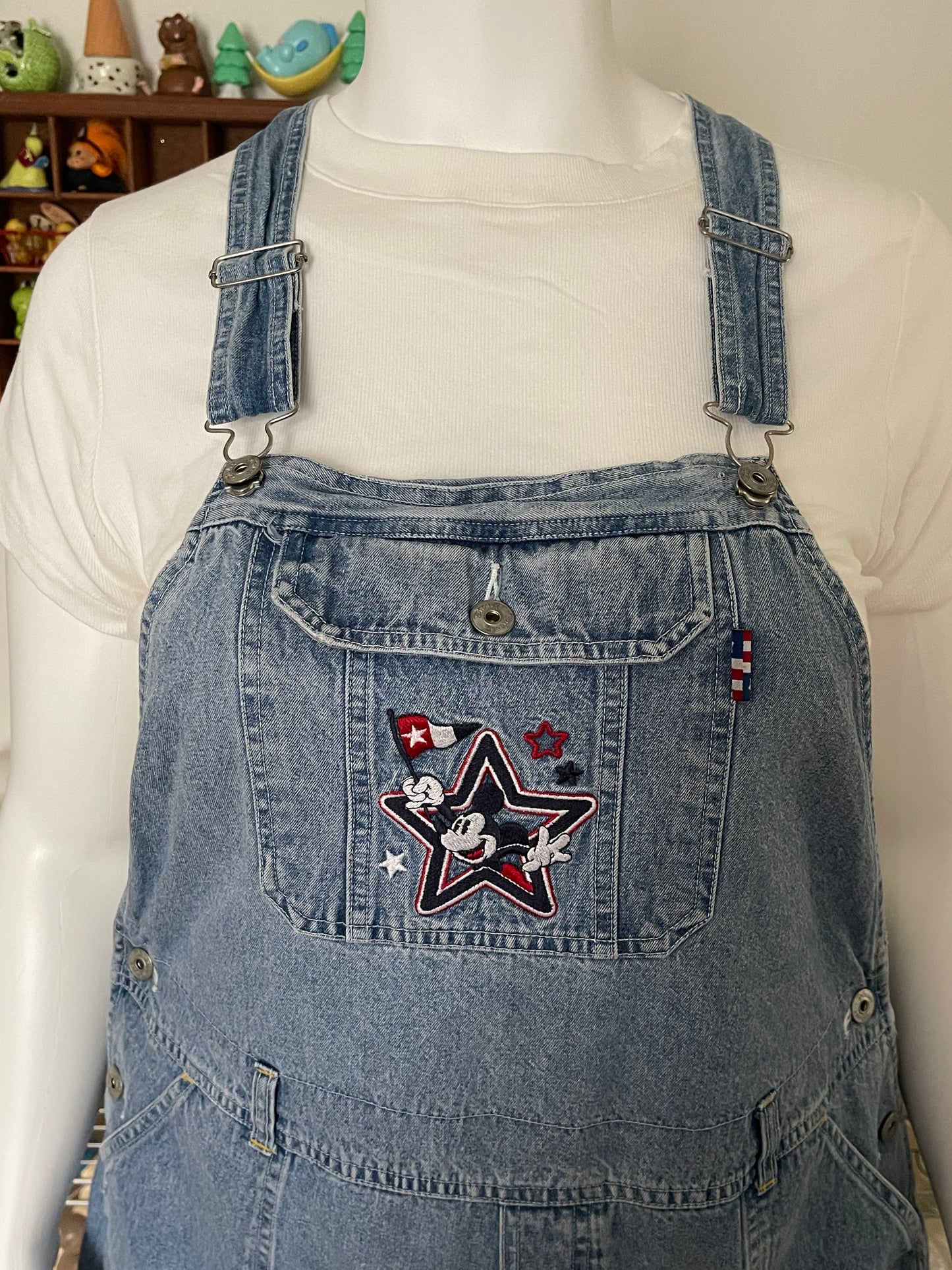 2000s Mickey Mouse plus size denim overalls sz 20W