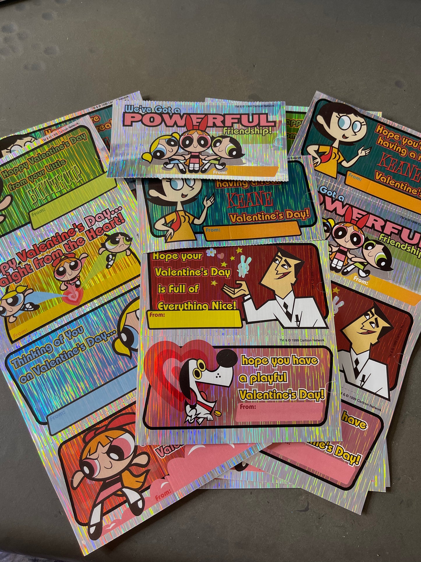 Vintage 90s The Powerpuff Girls V-Day Cards