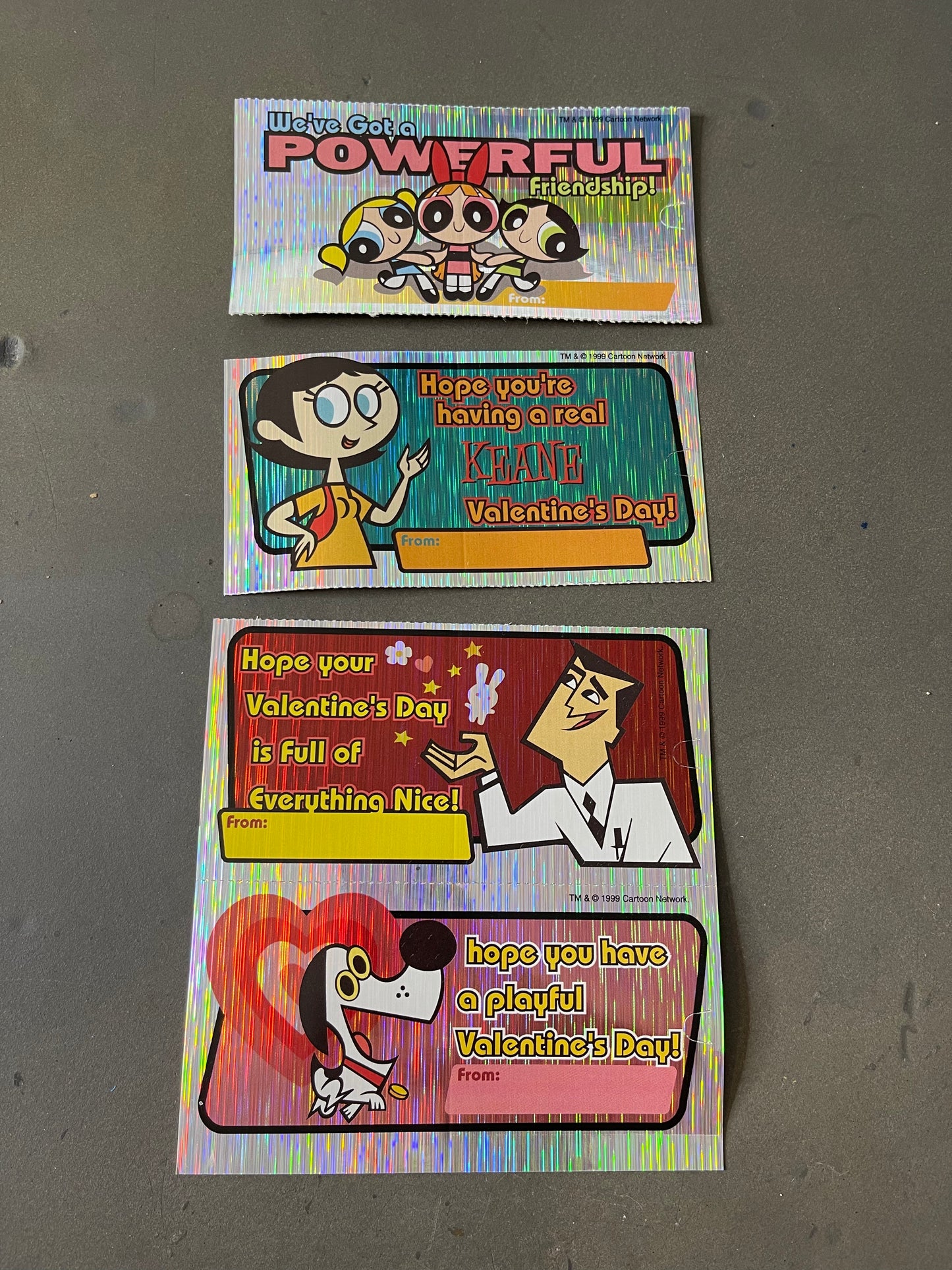 Vintage 90s The Powerpuff Girls V-Day Cards