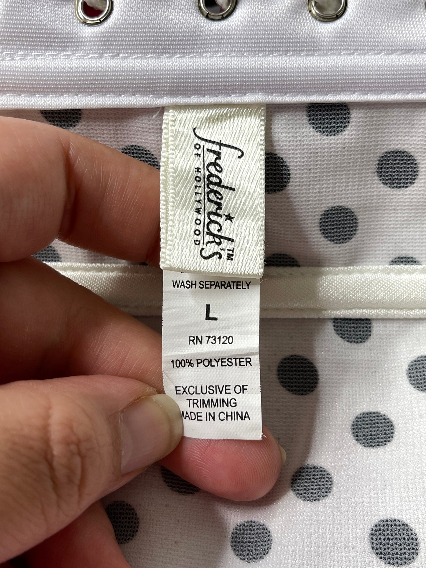 2000s Fredrick's Of Hollywood Polka Dot Corset Sz L