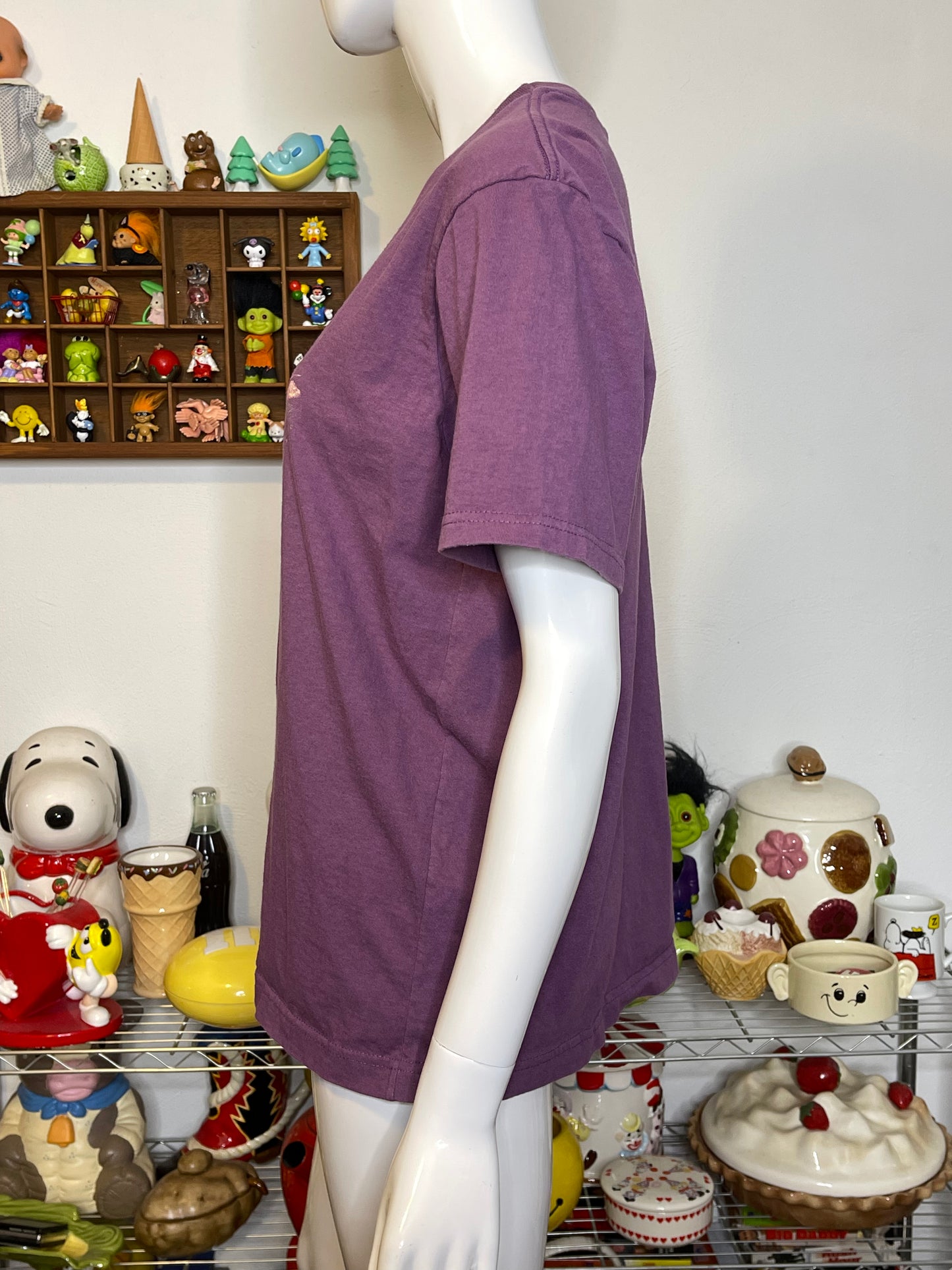 2000s Purple Spring Kitten Graphic Tee Sz M