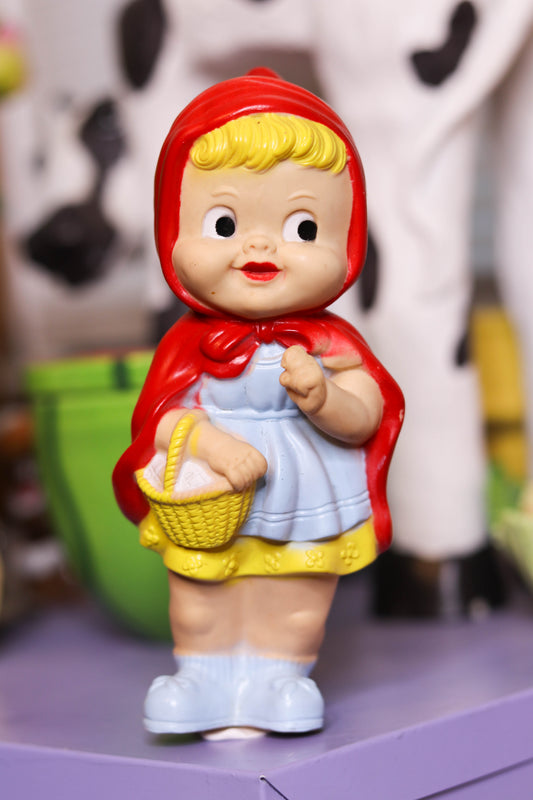 Vintage Little Red Riding Hood Toy Squeak Doll Toy