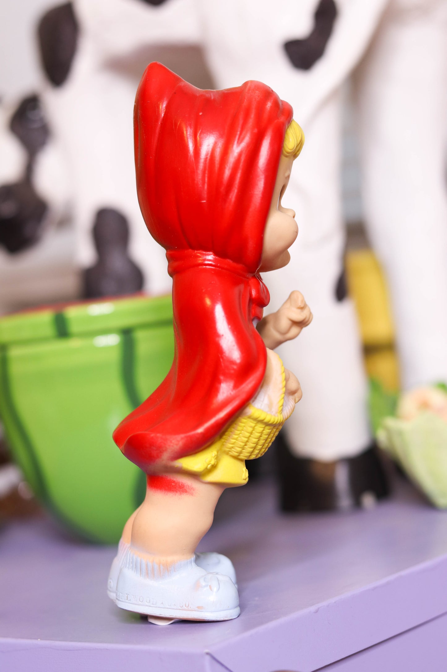 Vintage Little Red Riding Hood Toy Squeak Doll Toy
