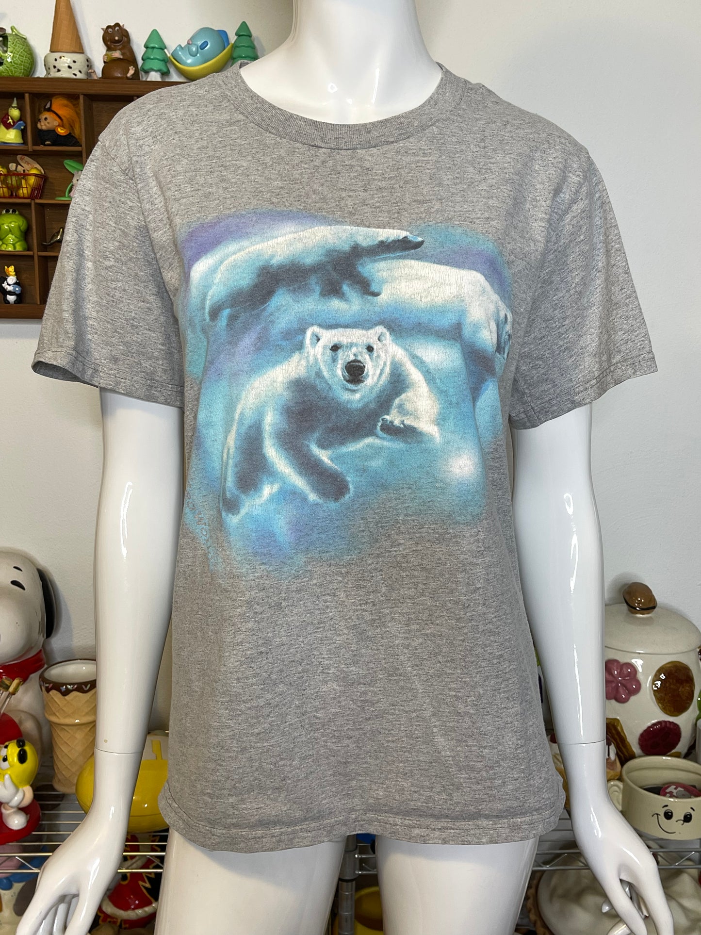 Vintage Sea World Polar Bear Graphic Tee Sz M