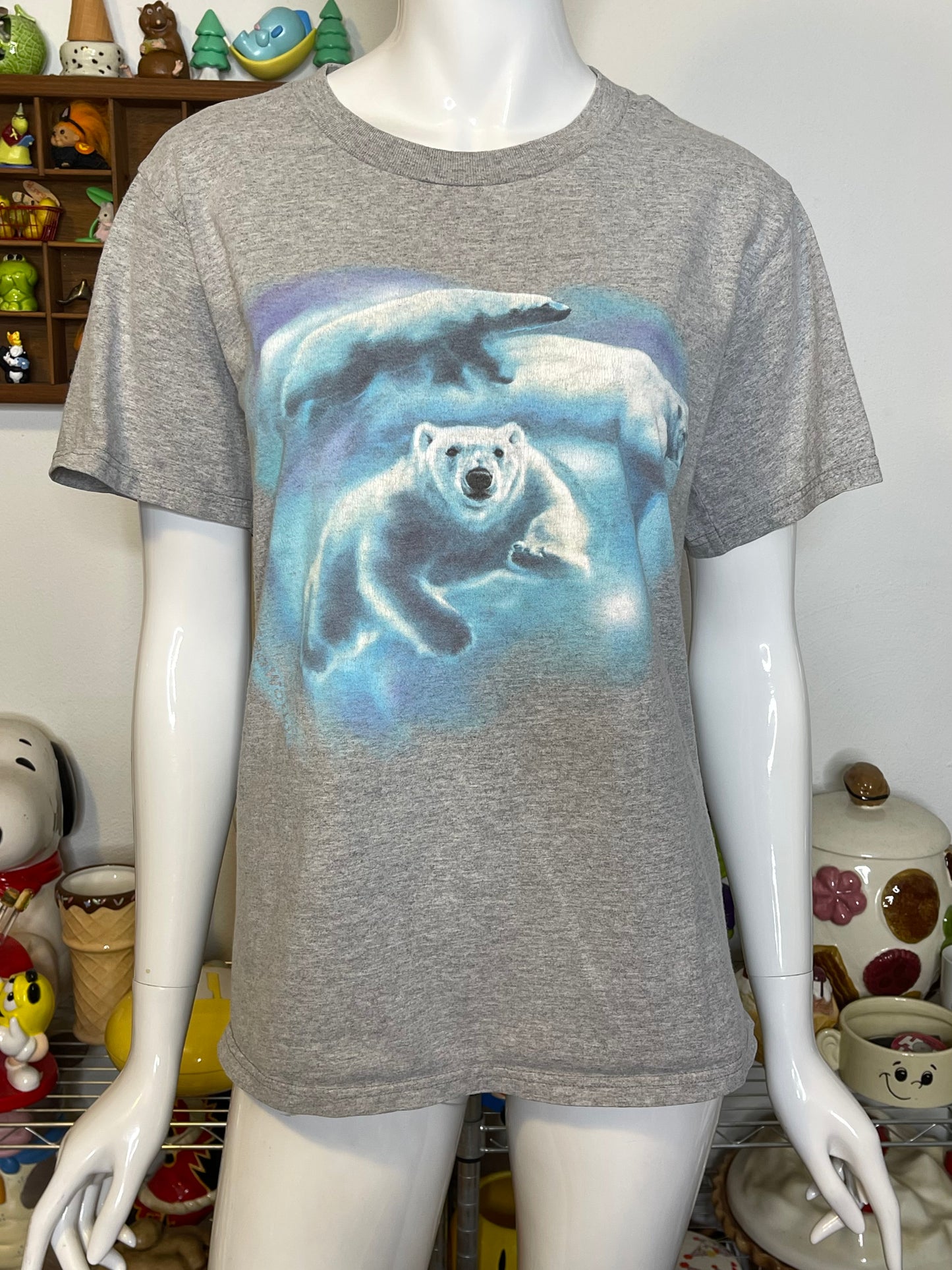 Vintage Sea World Polar Bear Graphic Tee Sz M