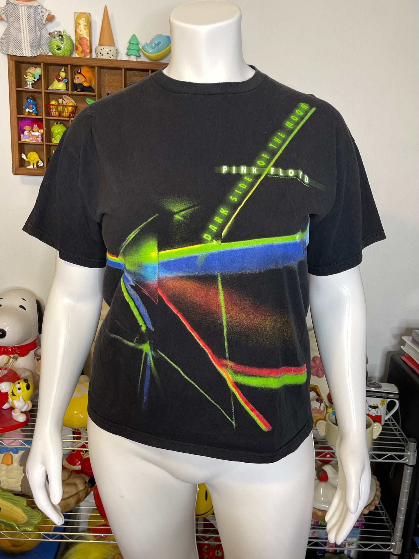 2000s "Dark Side Of The Moon" Pink Floyd Black Graphic Tee Sz L