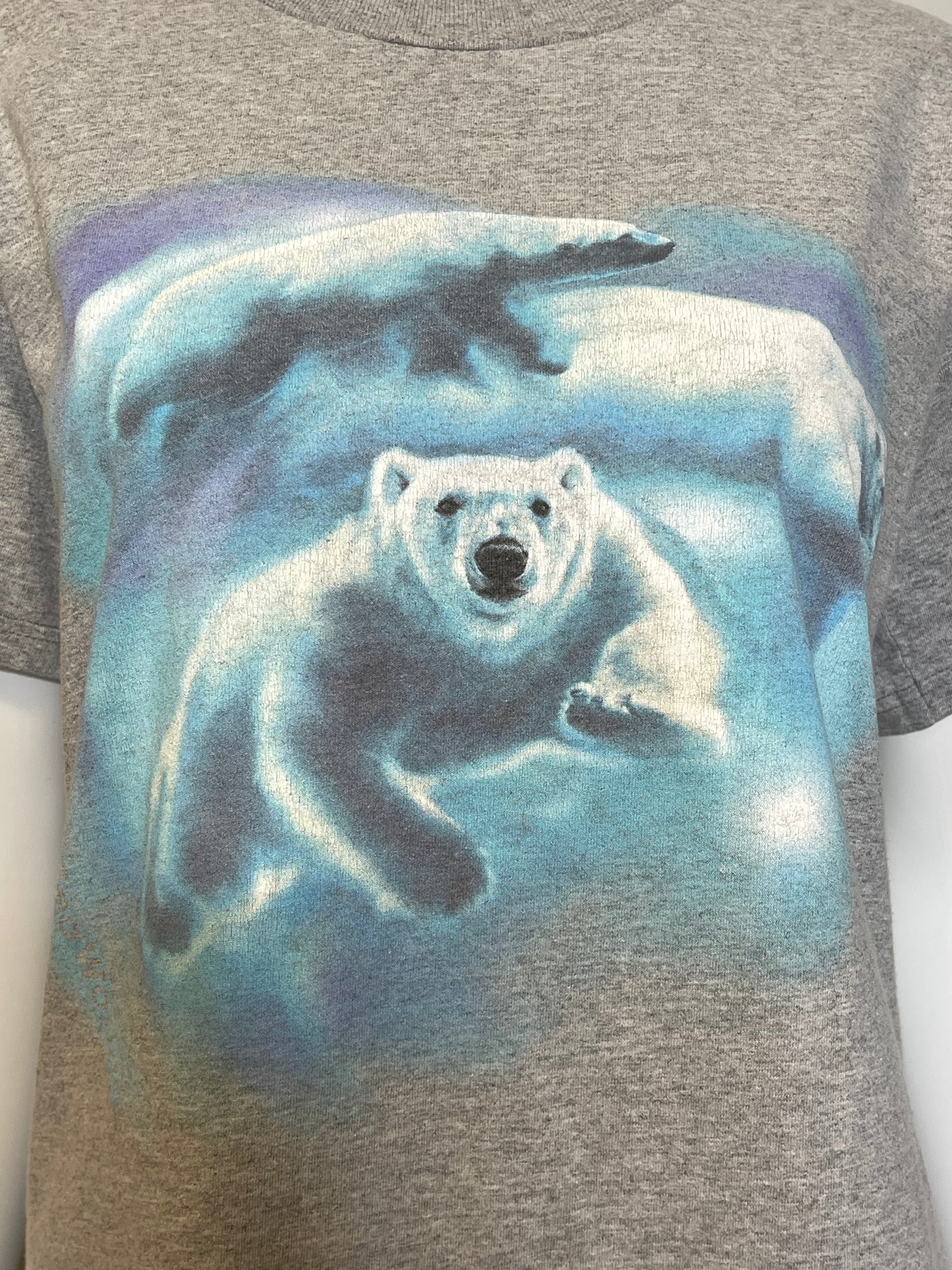 Vintage Sea World Polar Bear Graphic Tee Sz M