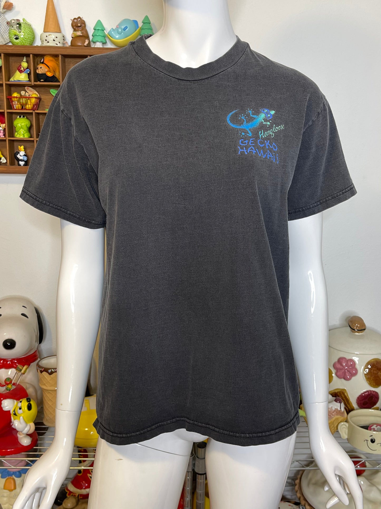 Vintage Faded 90s Hang Loong Hawaii Gecko Graphic Tee Sz M