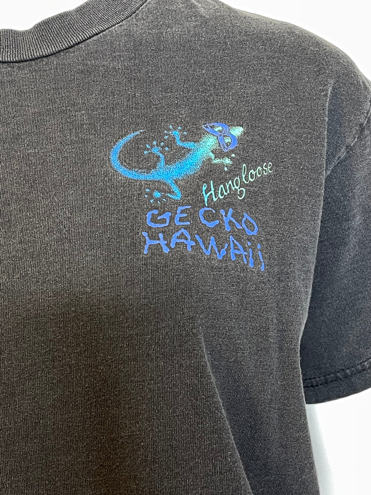 Vintage Faded 90s Hang Loong Hawaii Gecko Graphic Tee Sz M