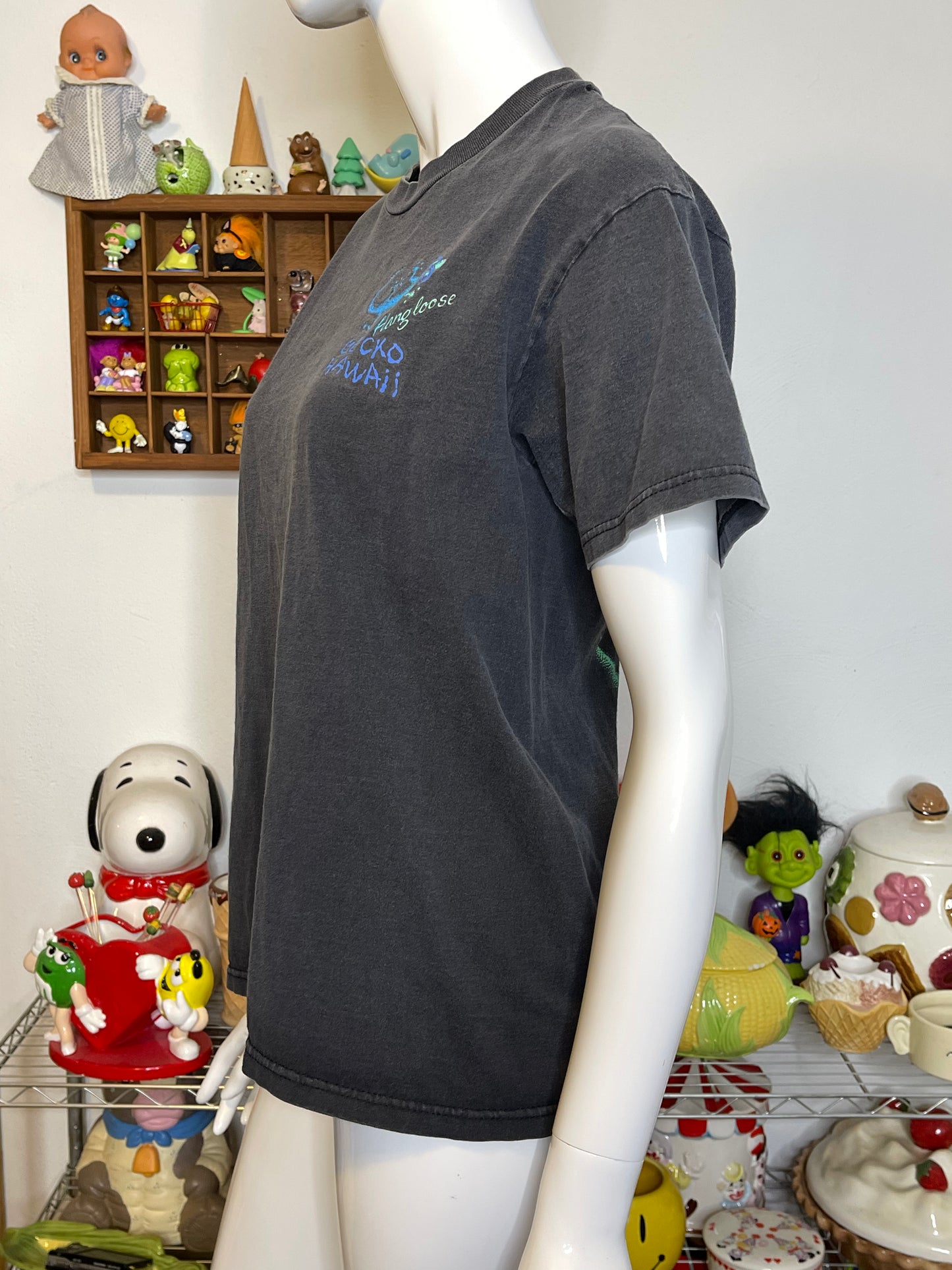 Vintage Faded 90s Hang Loong Hawaii Gecko Graphic Tee Sz M