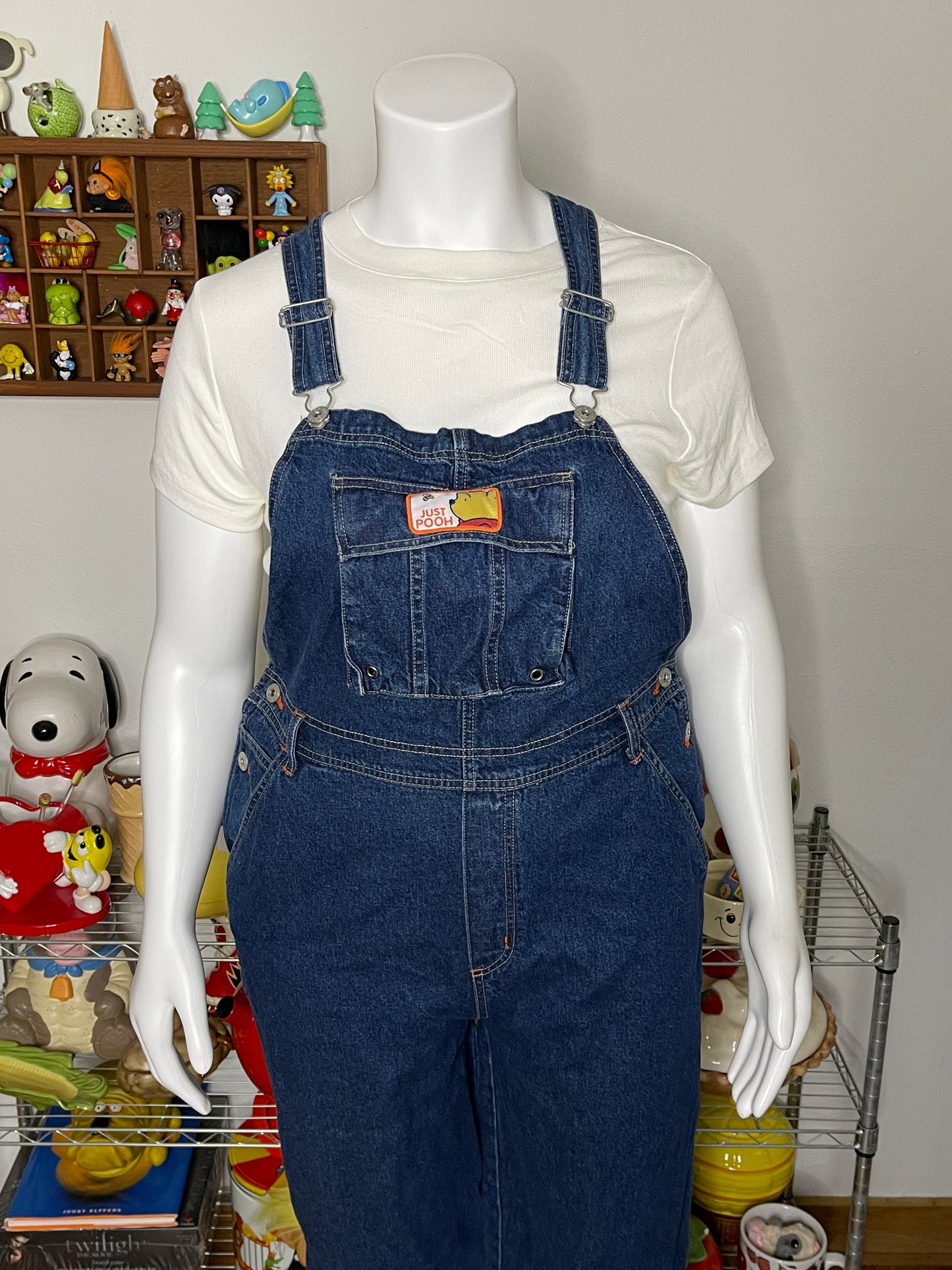 90s Winnie The Pooh Baggy Denim Overalls Sz XL