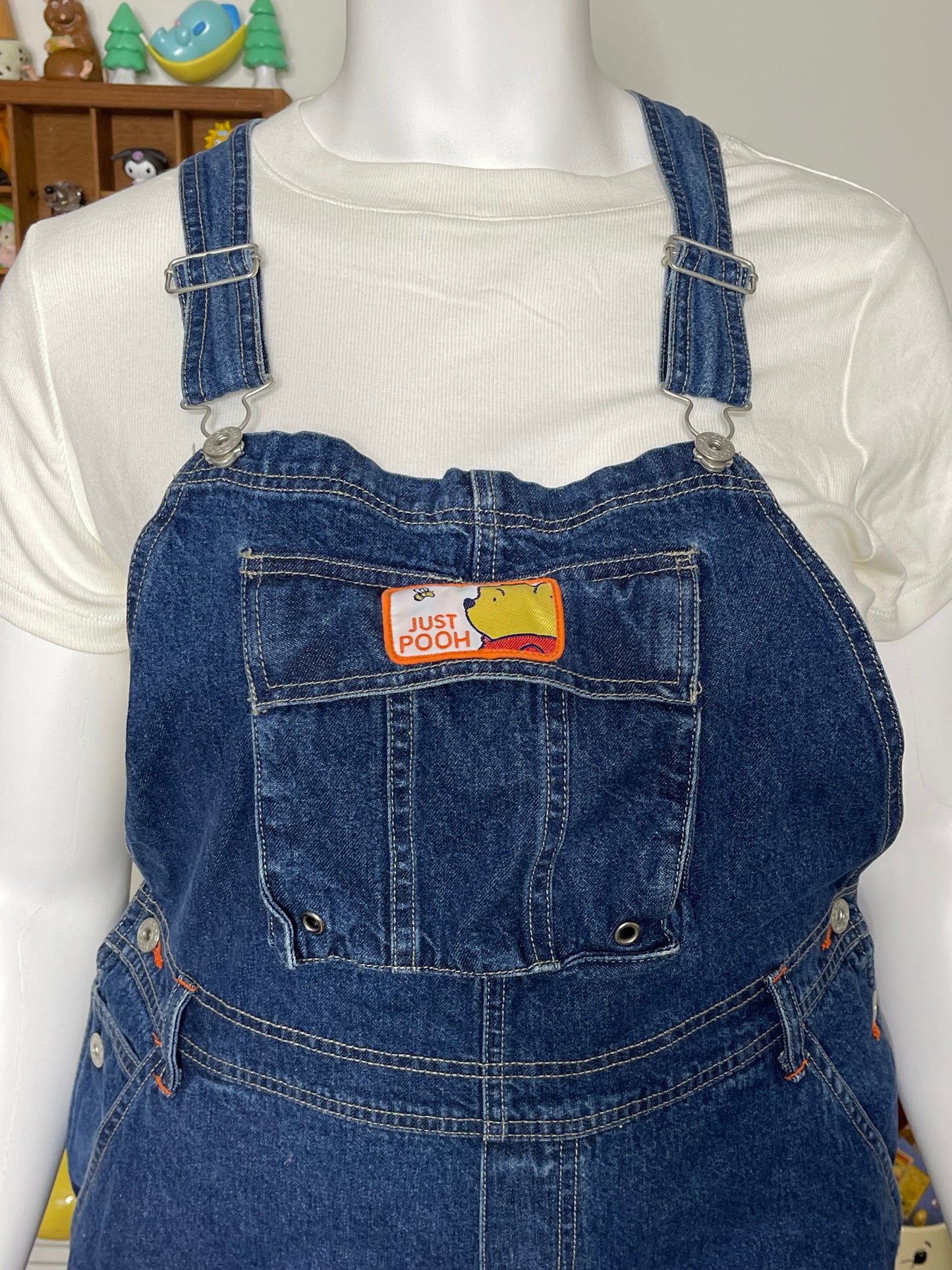 90s Winnie The Pooh Baggy Denim Overalls Sz XL