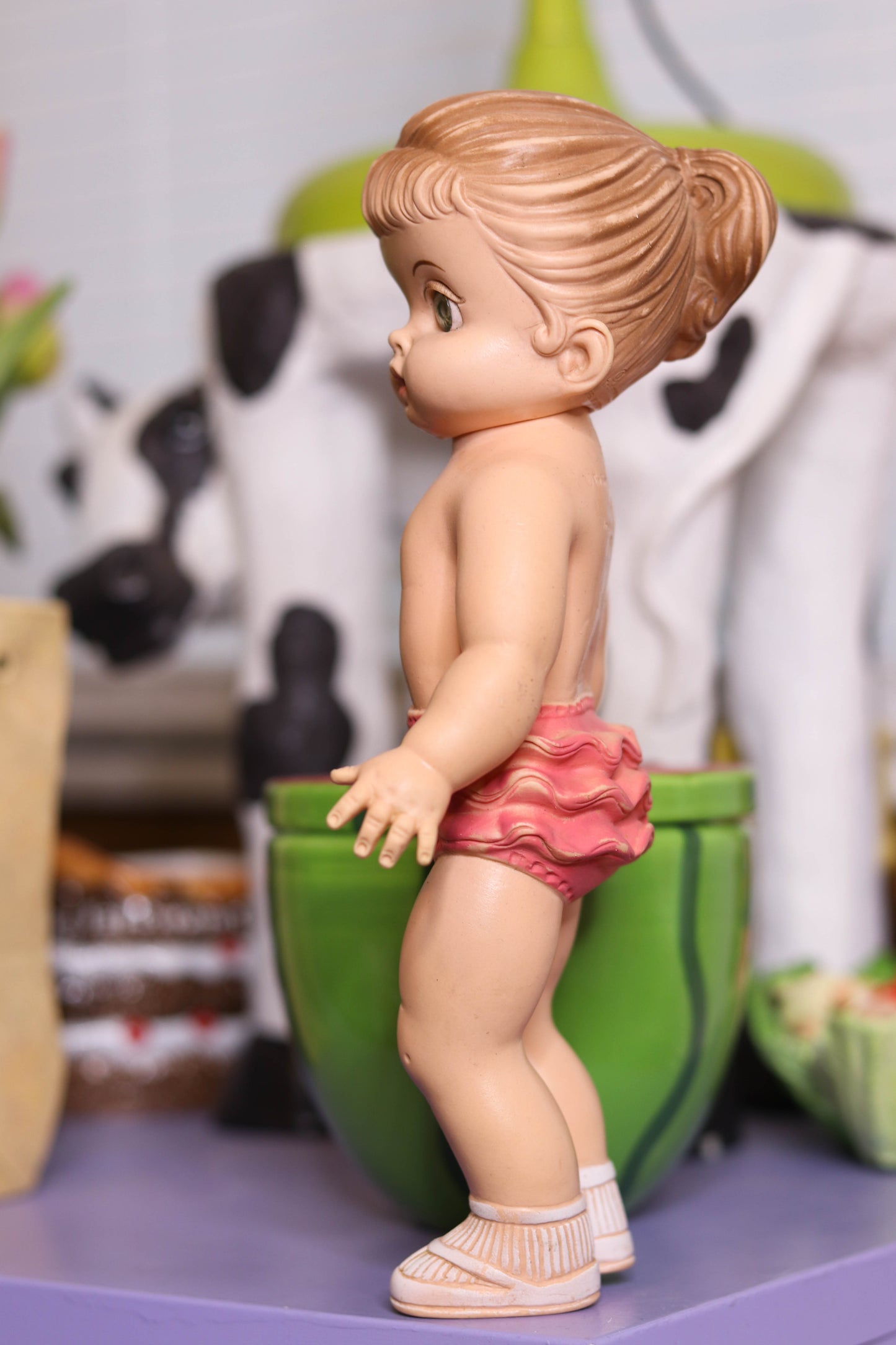 Vintage 1950's Real Eye Baby Squeak Doll Toy