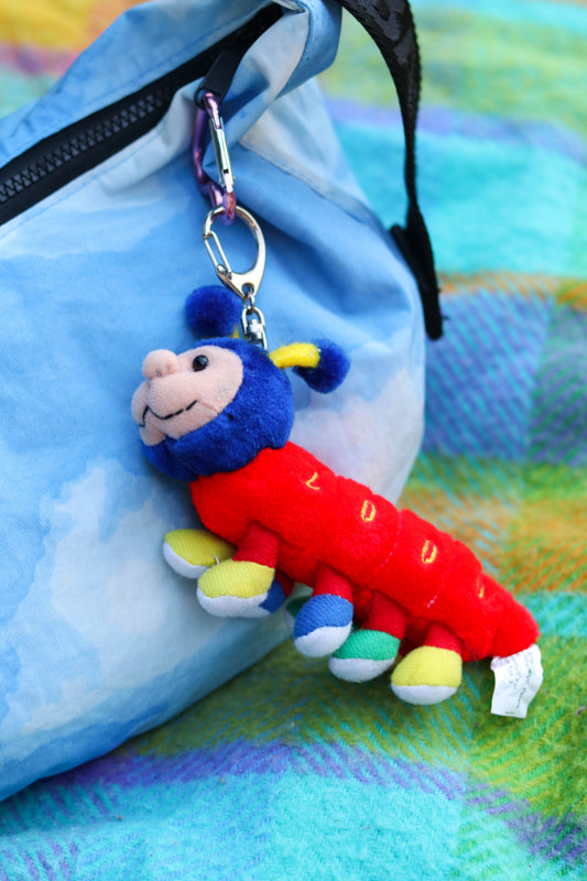 2000s Colorful Caterpillar 2000 Novelty Keychain