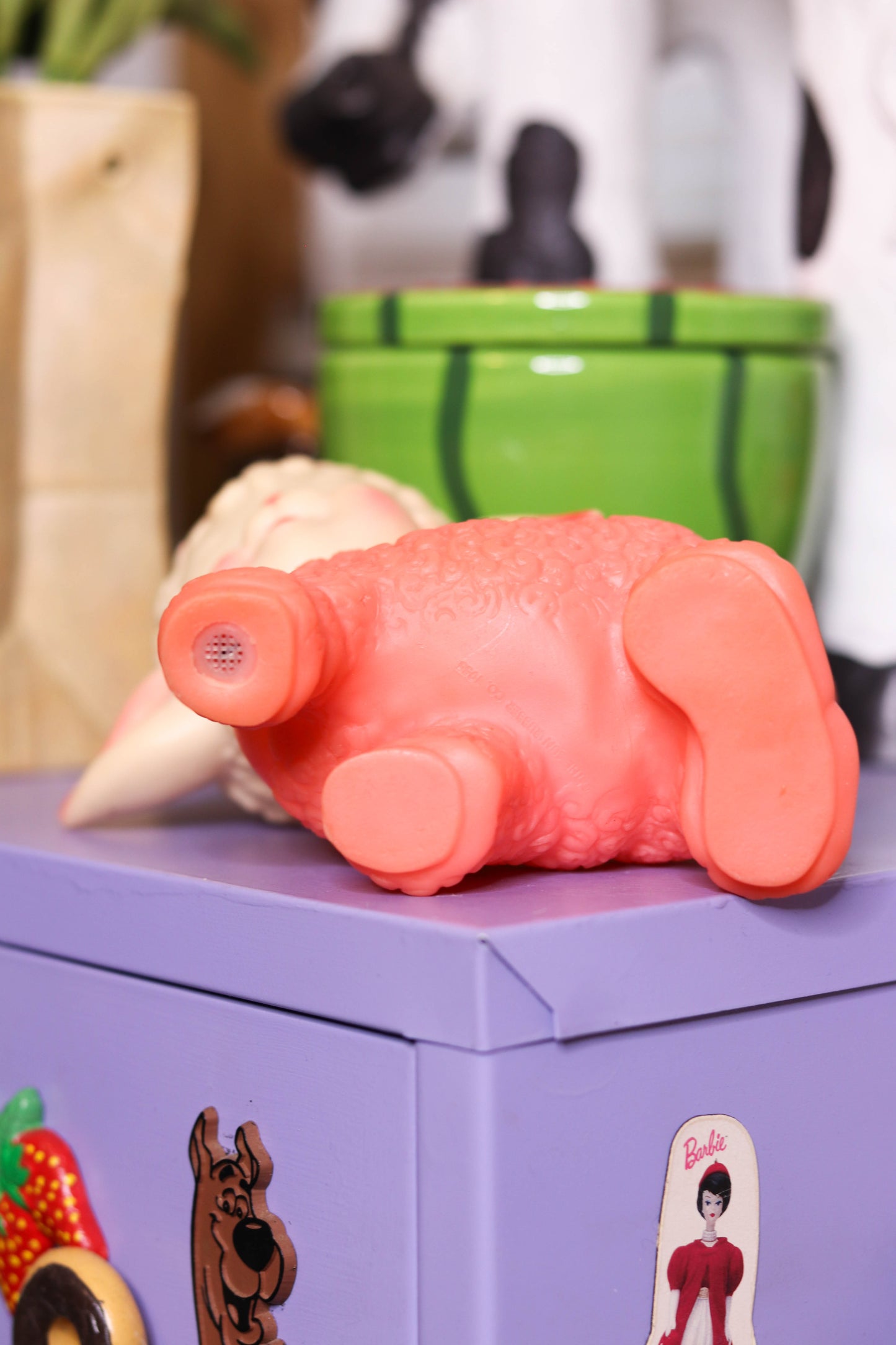 Vintage 1950's Pink Lamb Squeak Toy