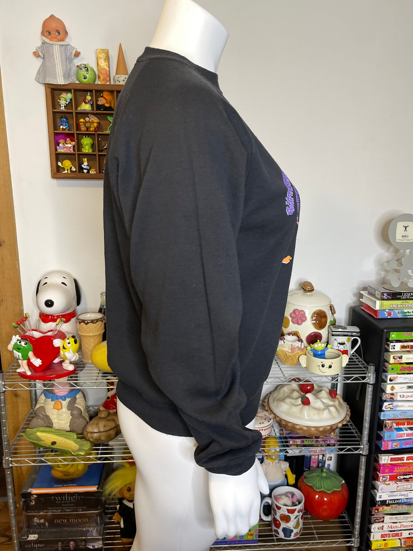 Vintage 90s Faded Halloween Pumpkin Graphic Crewneck Sweater Sz XL
