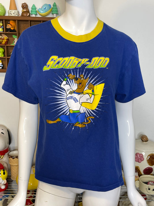 2000s Superhero Scooby-Doo Blue Graphic Tee Sz S/M