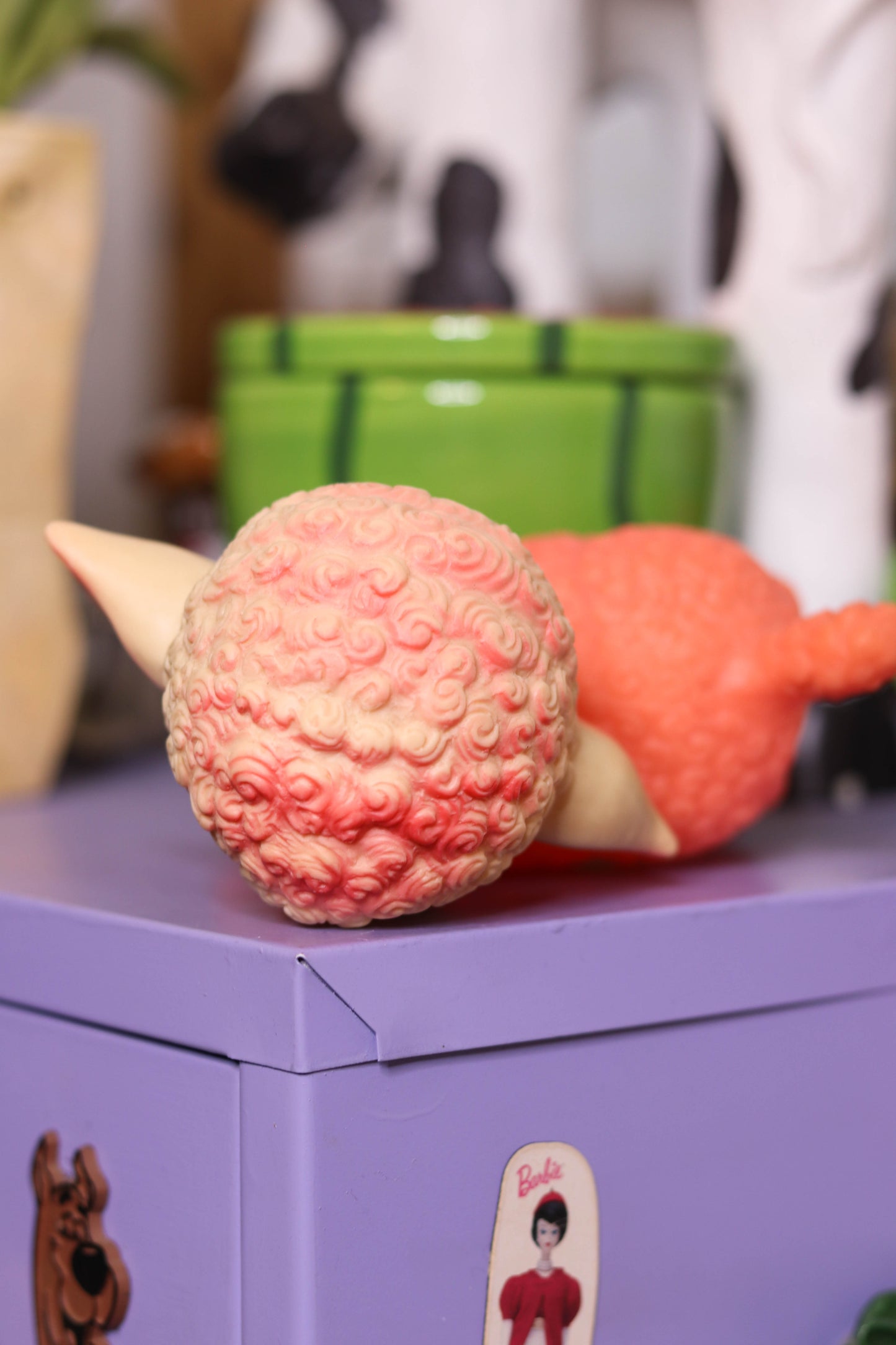 Vintage 1950's Pink Lamb Squeak Toy