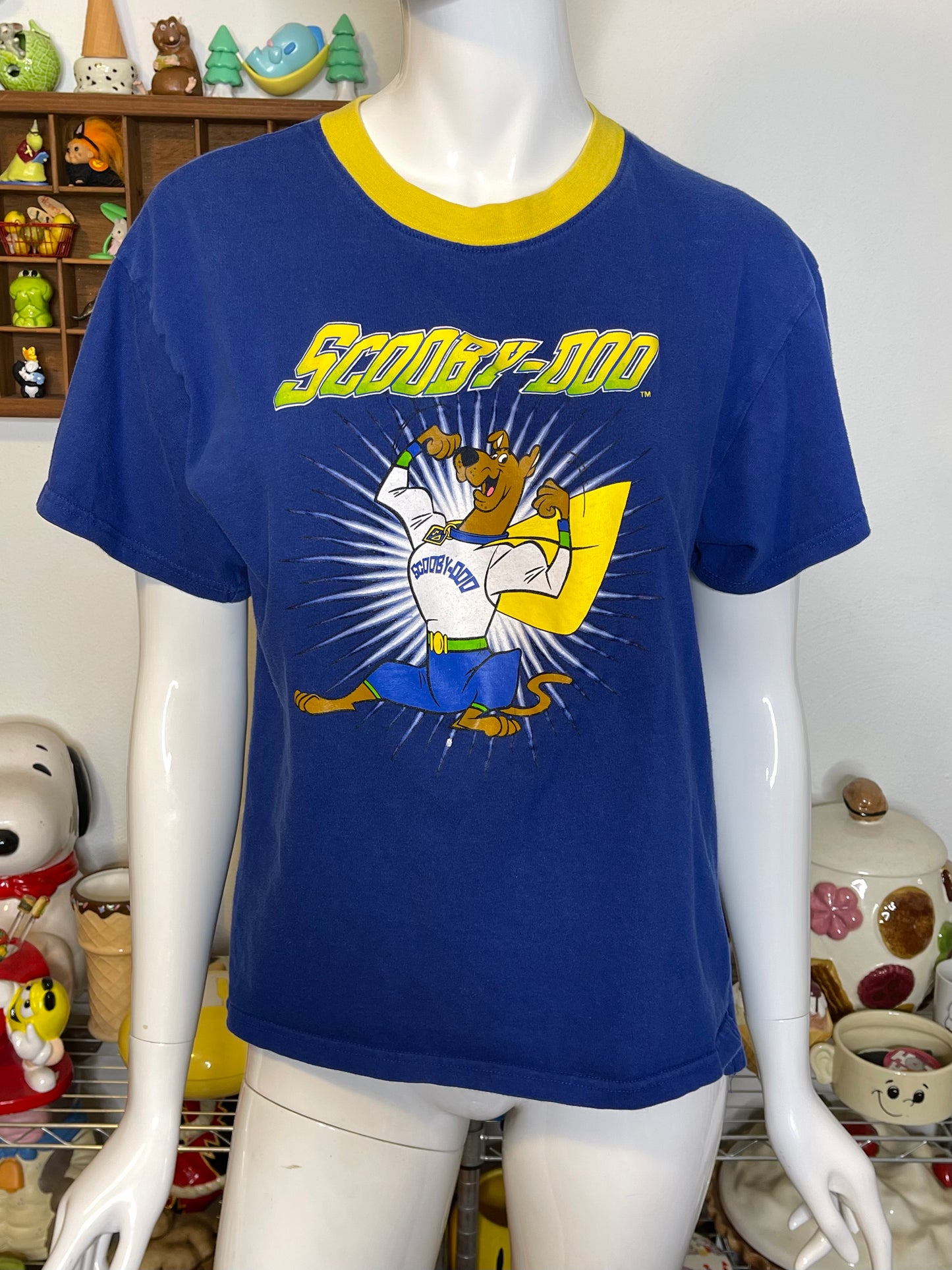 2000s Superhero Scooby-Doo Blue Graphic Tee Sz S/M