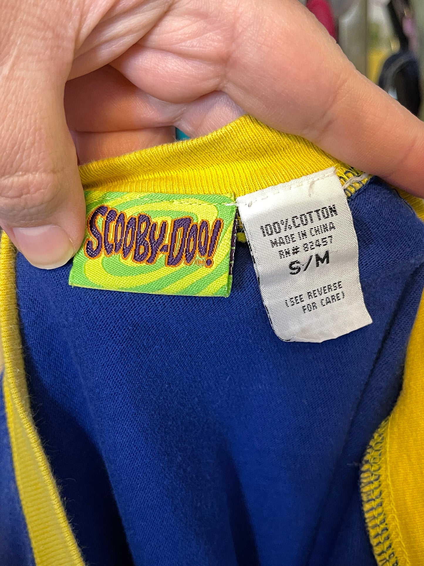 2000s Superhero Scooby-Doo Blue Graphic Tee Sz S/M