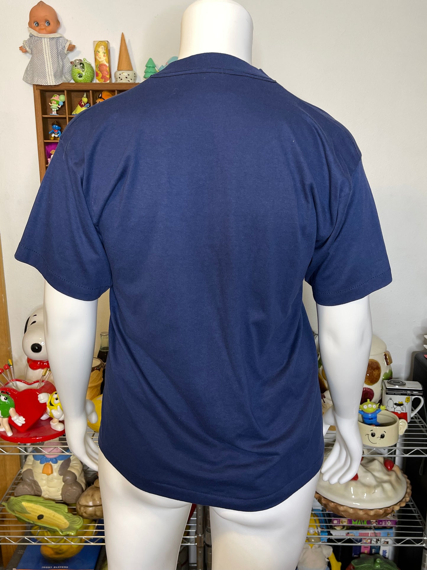 Vintage Funny "Old Fart's Wife" Navy Blue Graphic Tee Sz XL