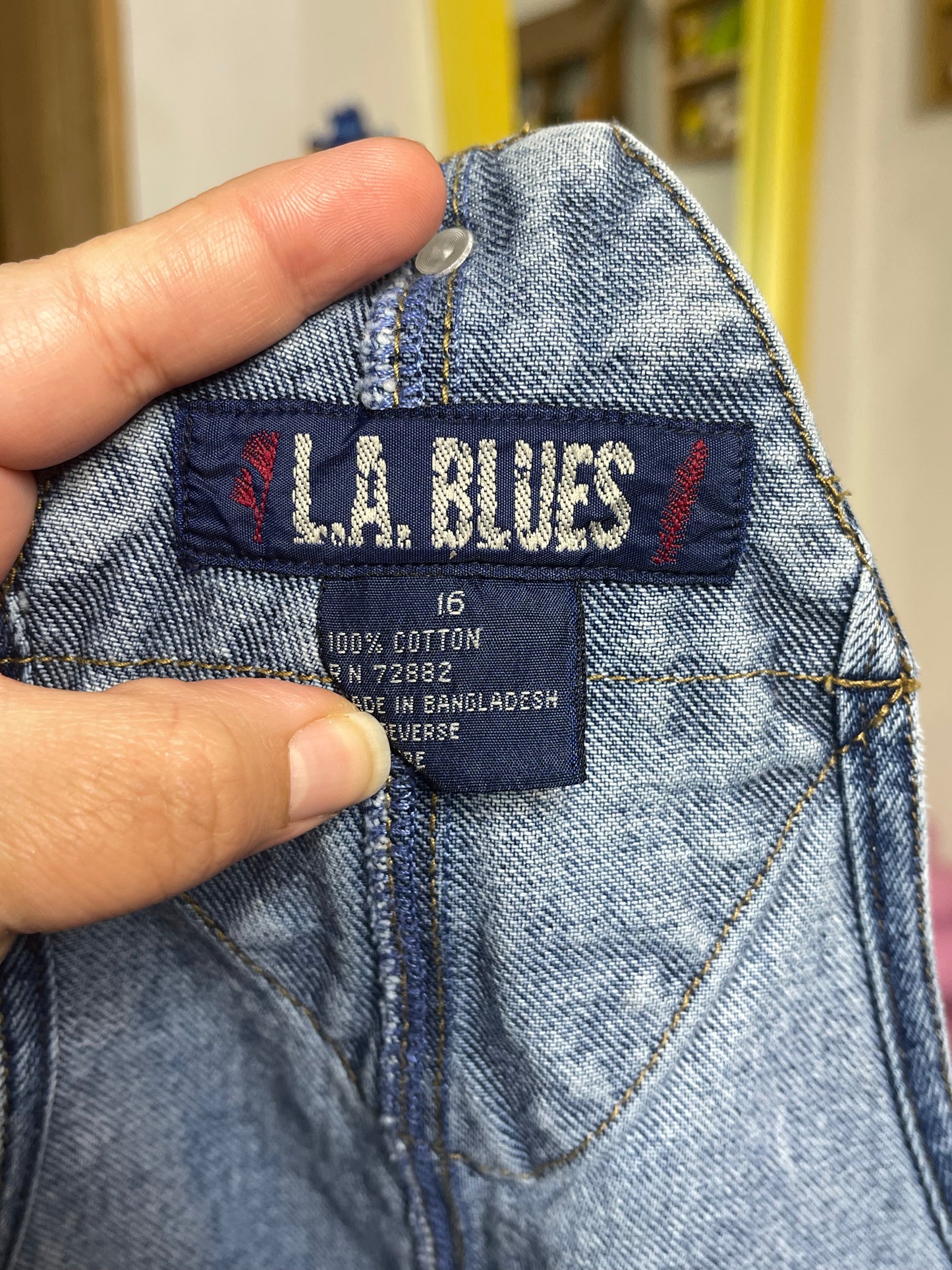 Vintage 90s L.A Blues Denim Overalls Sz L/XL
