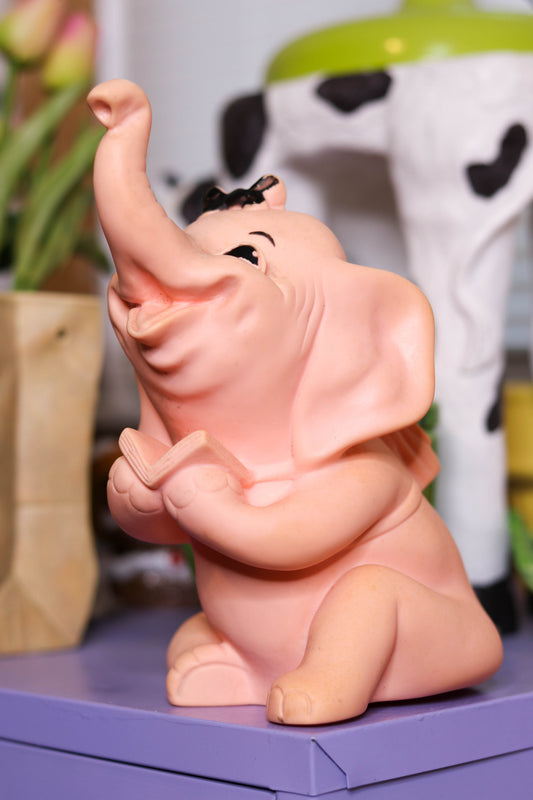Vintage 1960's Pink Elfi Elephant Squeak Toy