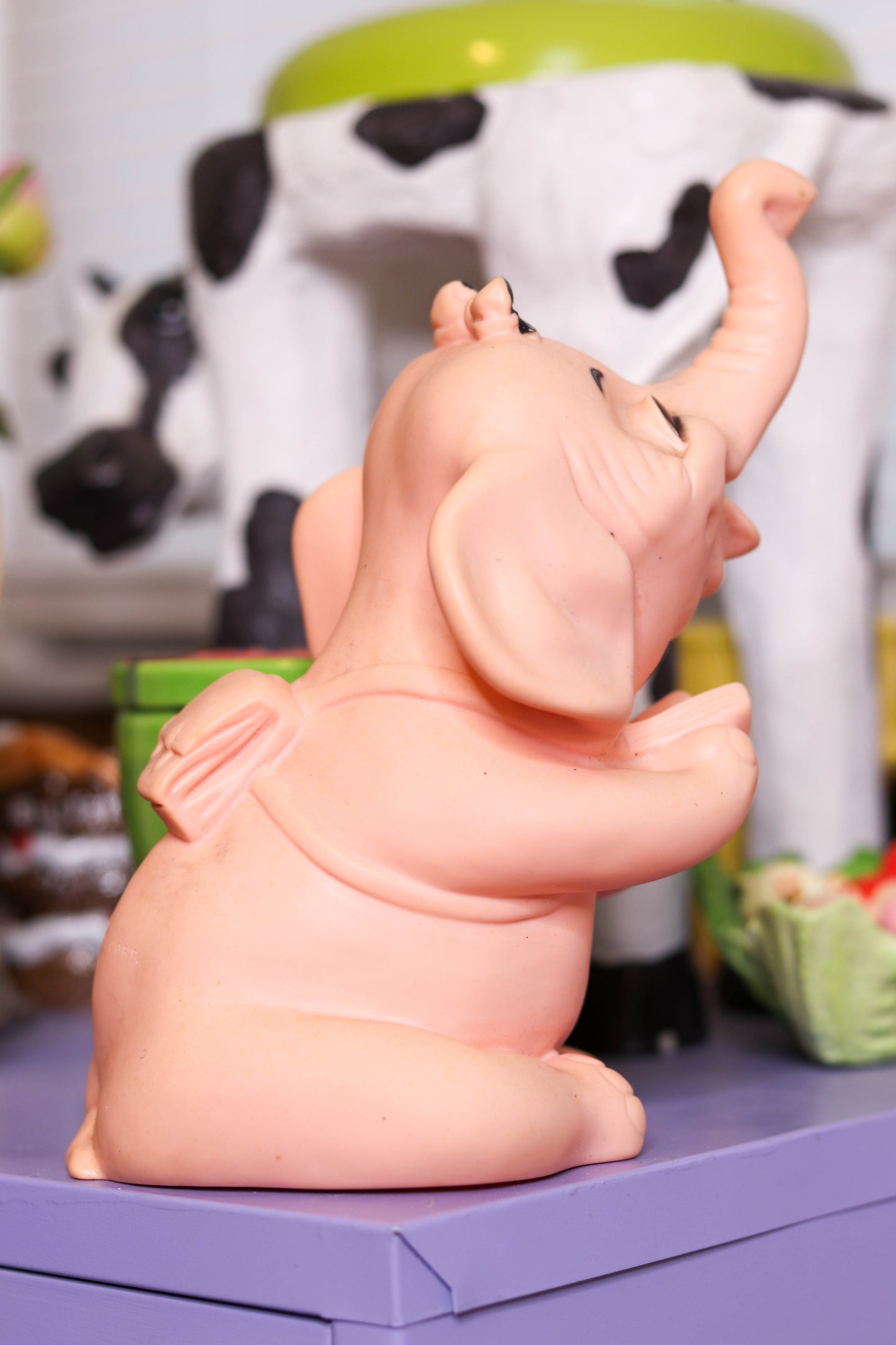 Vintage 1960's Pink Elfi Elephant Squeak Toy
