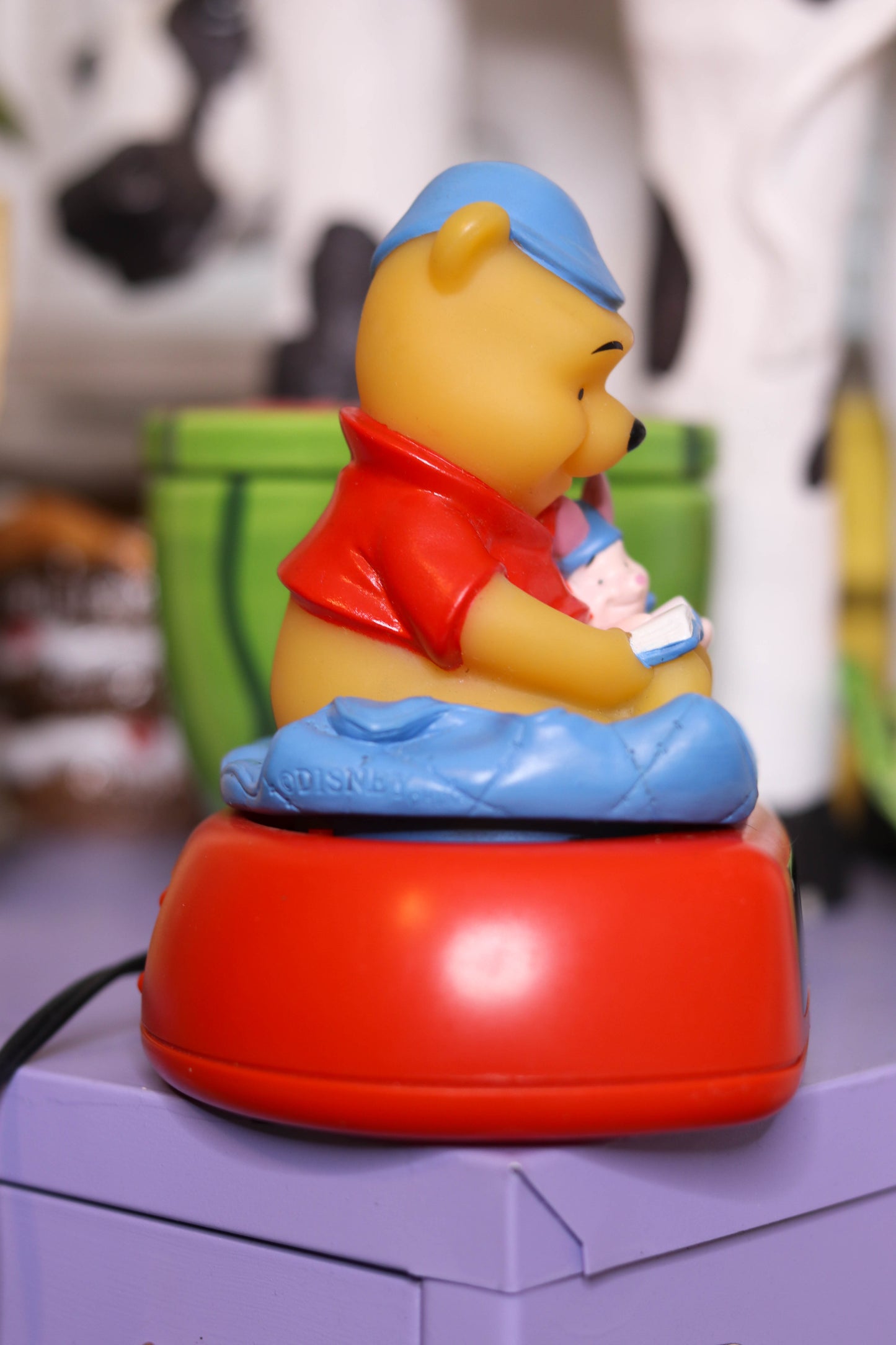 Vintage Winnie The Pooh & Piglet Bedtime Alarm Clock + Night Light