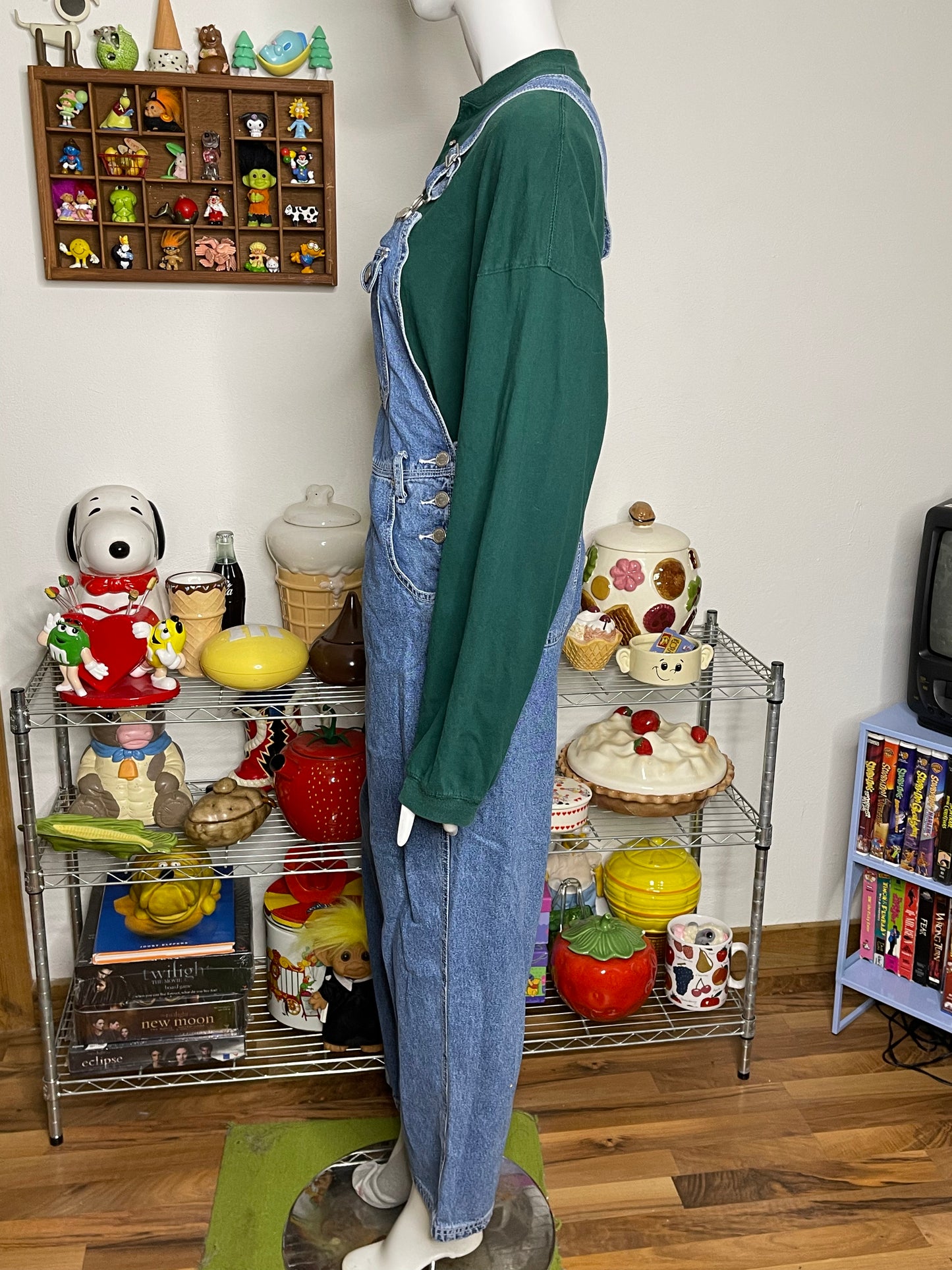 Vintage Light Wash Denim Overalls sz L