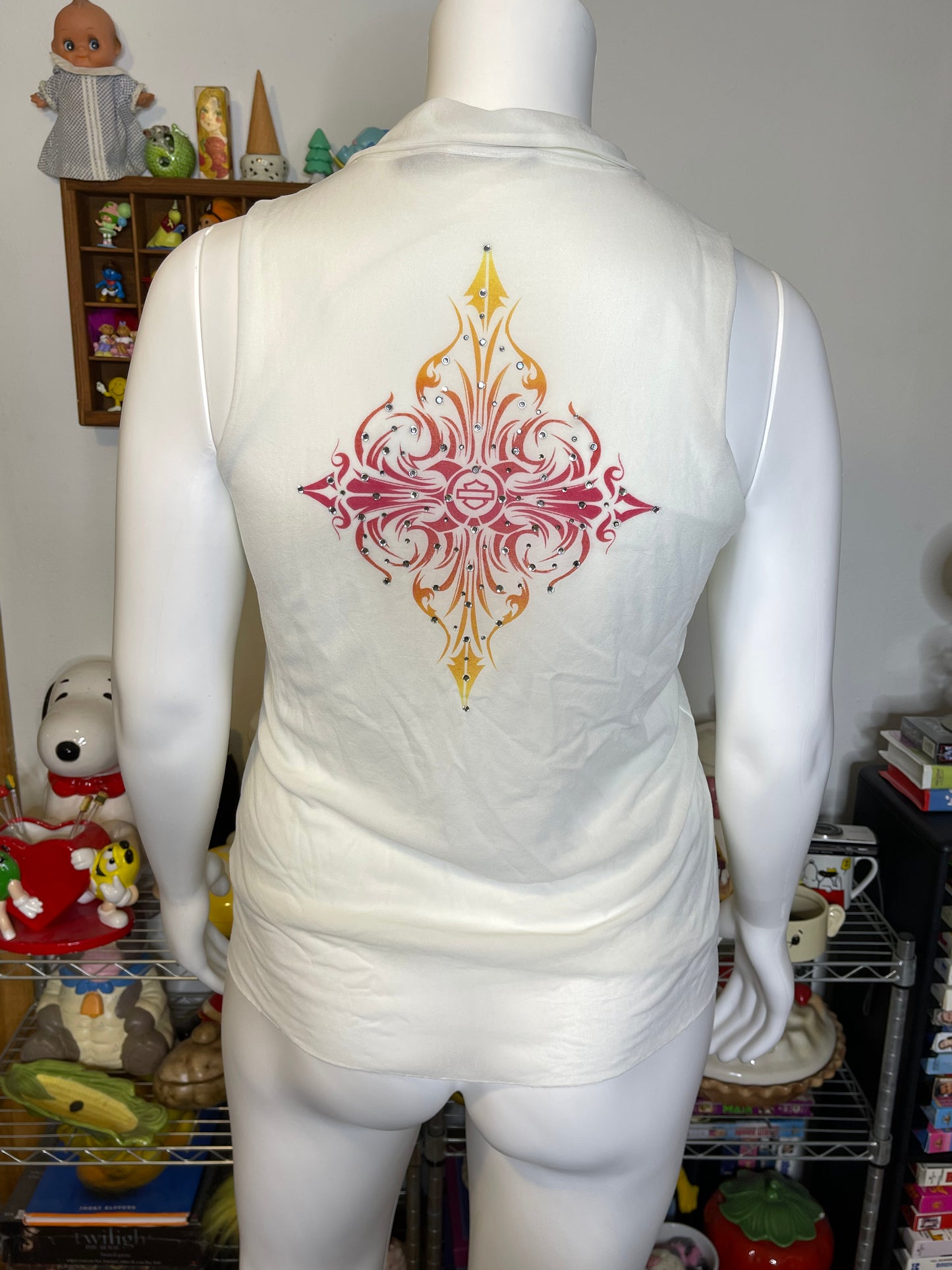 2000s White Mirco Mesh Harley Davidson Tank Top Sz XL/XXL