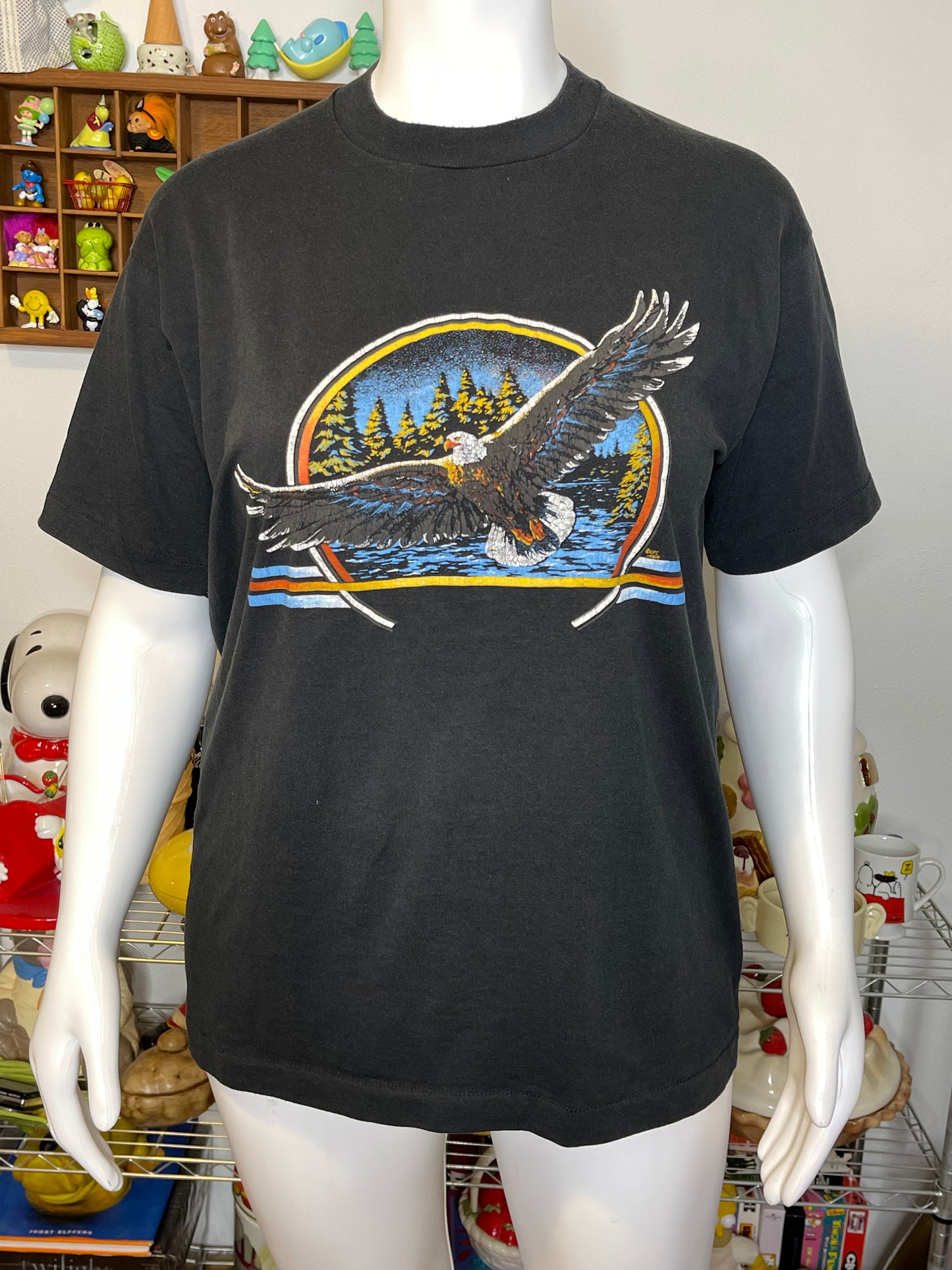Vintage 80s Eagle Single Stitch Graphic Tee Sz XL
