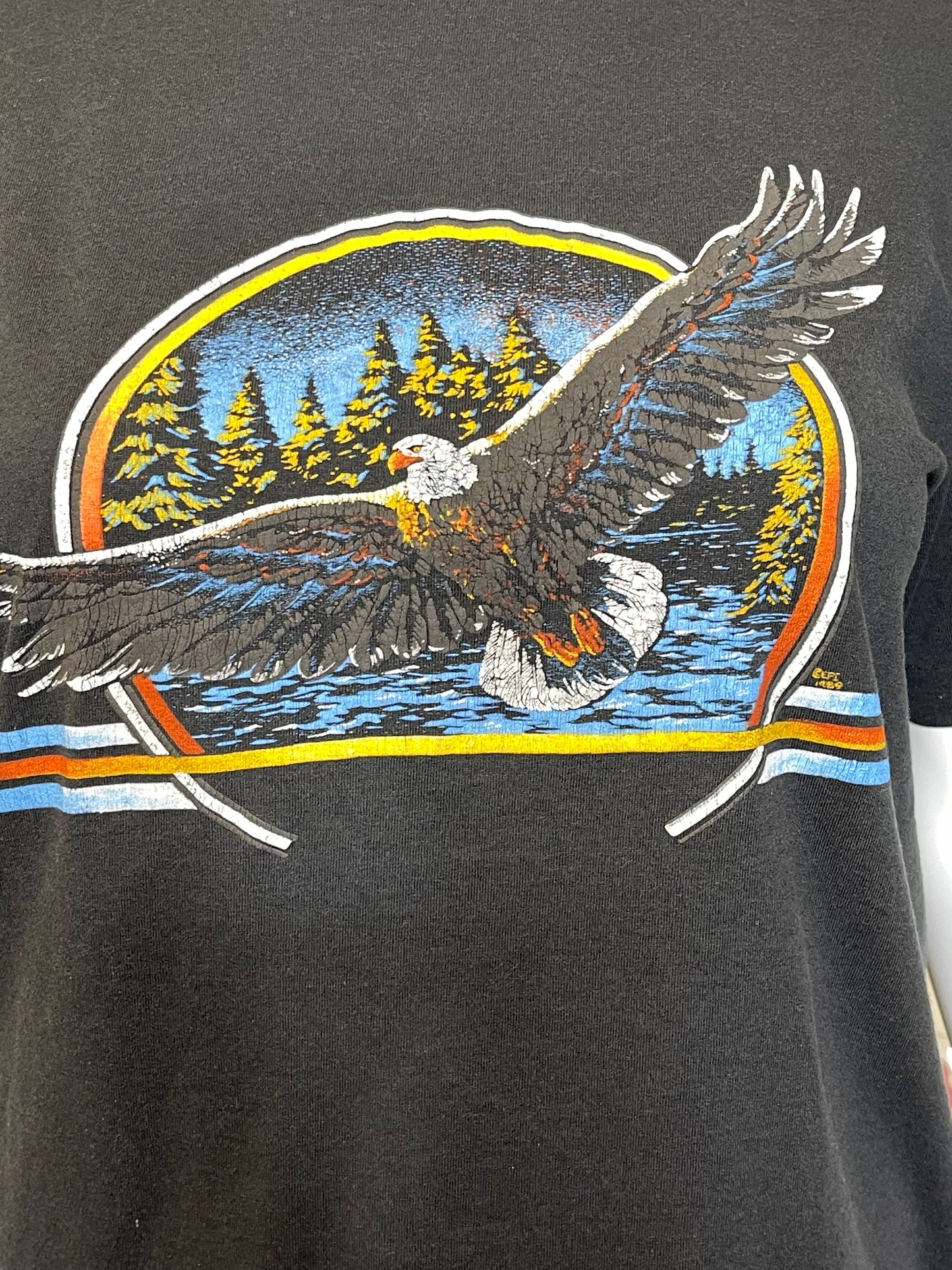 Vintage 80s Eagle Single Stitch Graphic Tee Sz XL