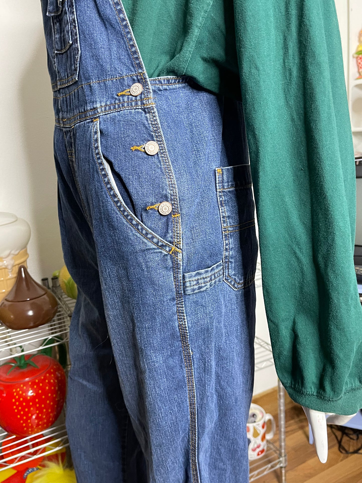 2000s Dark Wash Denim Overalls sz XS