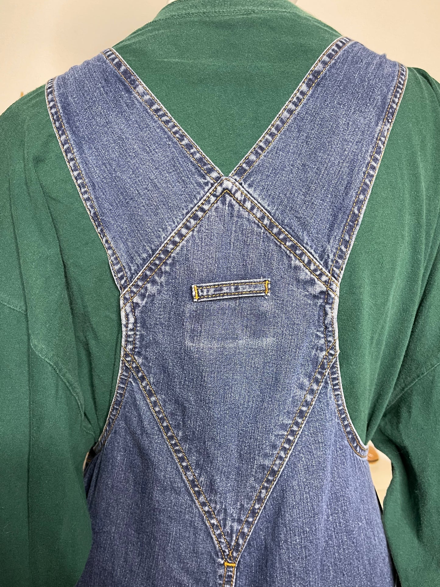 2000s Dark Wash Denim Overalls sz XS