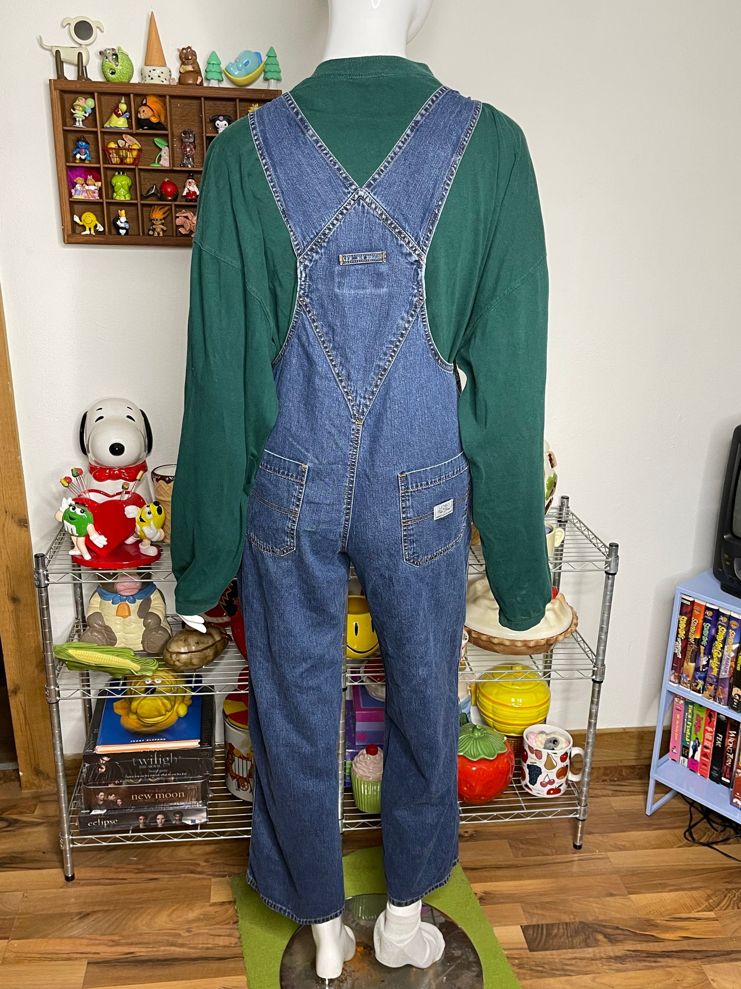 2000s Dark Wash Denim Overalls sz XS