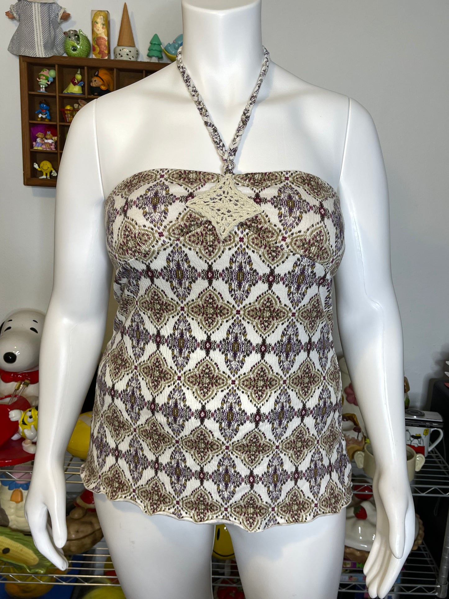 Y2K Self Esteem Halter Top Sz XL
