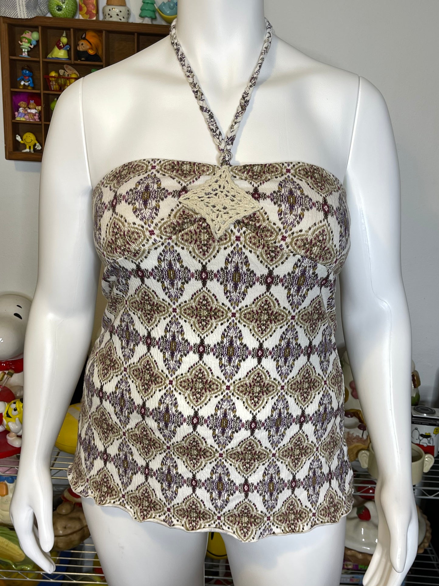 Y2K Self Esteem Halter Top Sz XL