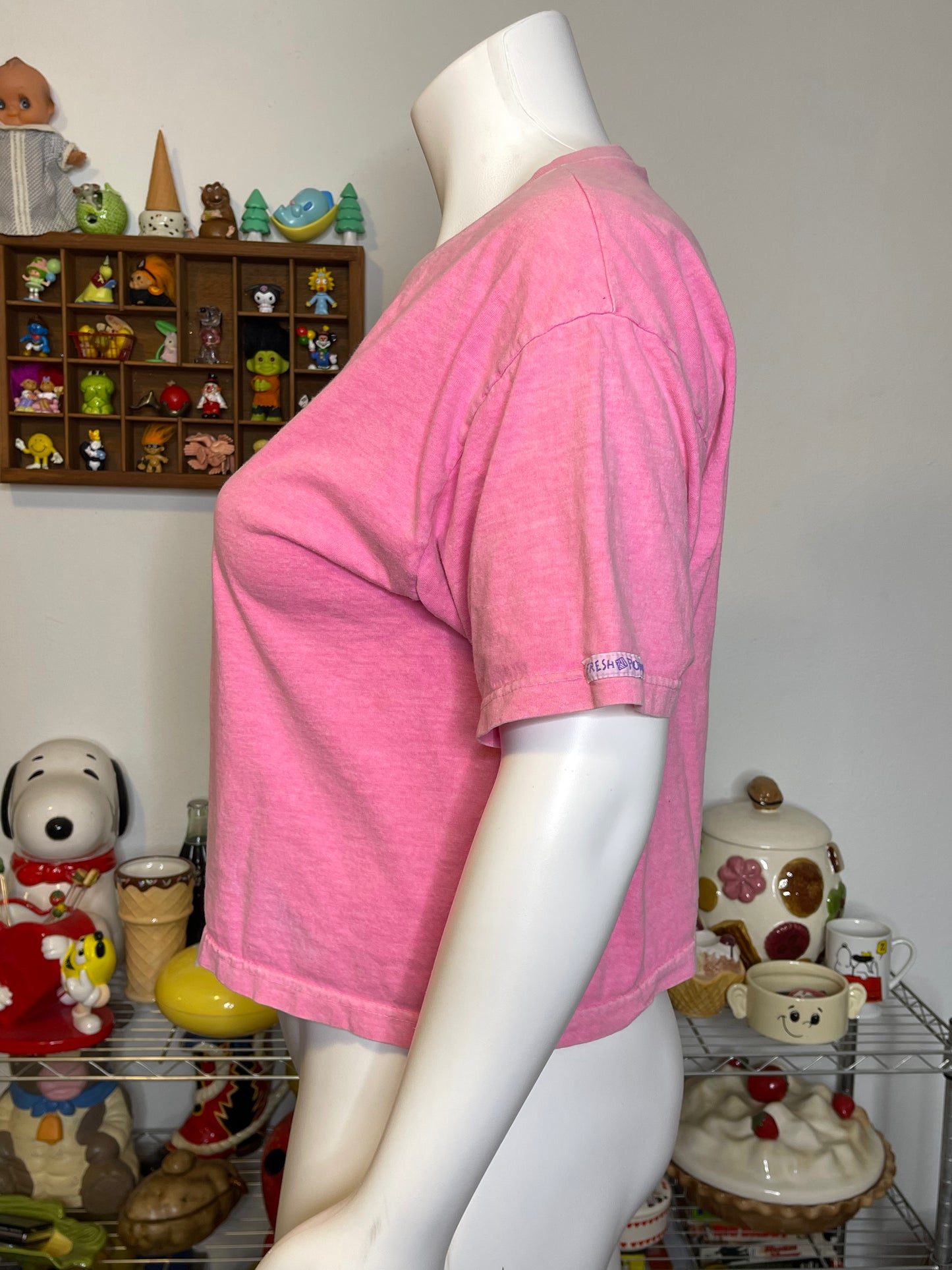 Vintage 90s Pink Flamingo Neon Pink Graphic Tee Sz "OS" S-XL